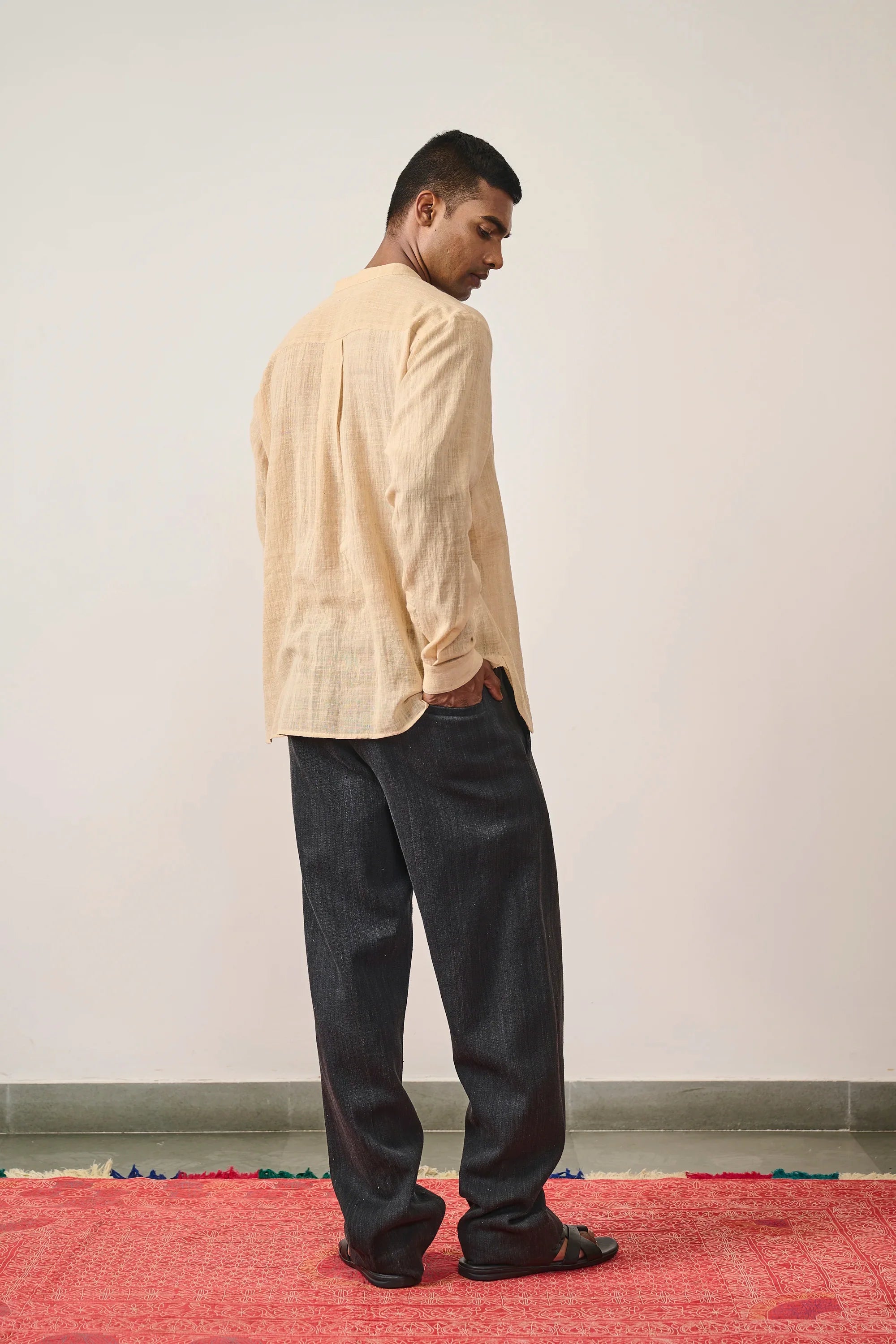 Midnight Indigo Handspun Denim Cotton Pant