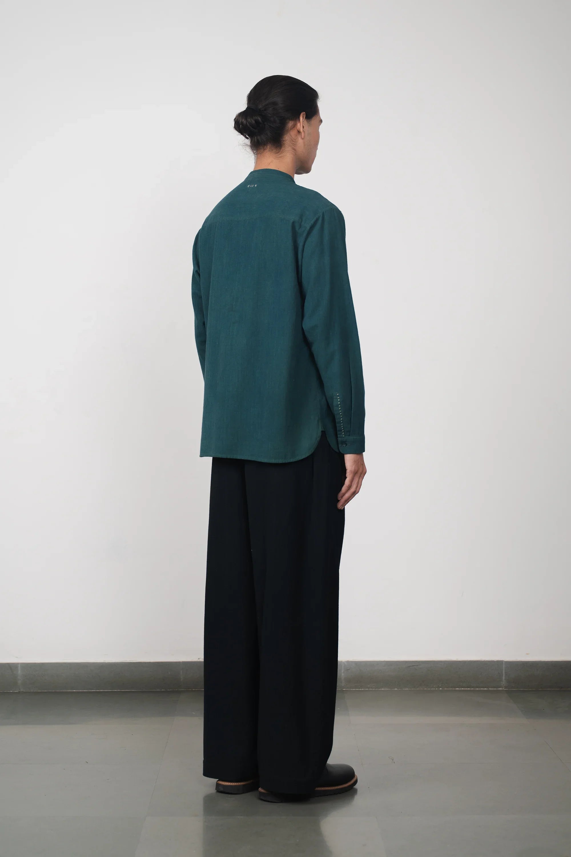 Bottle Green Shirt with Patch Pocket