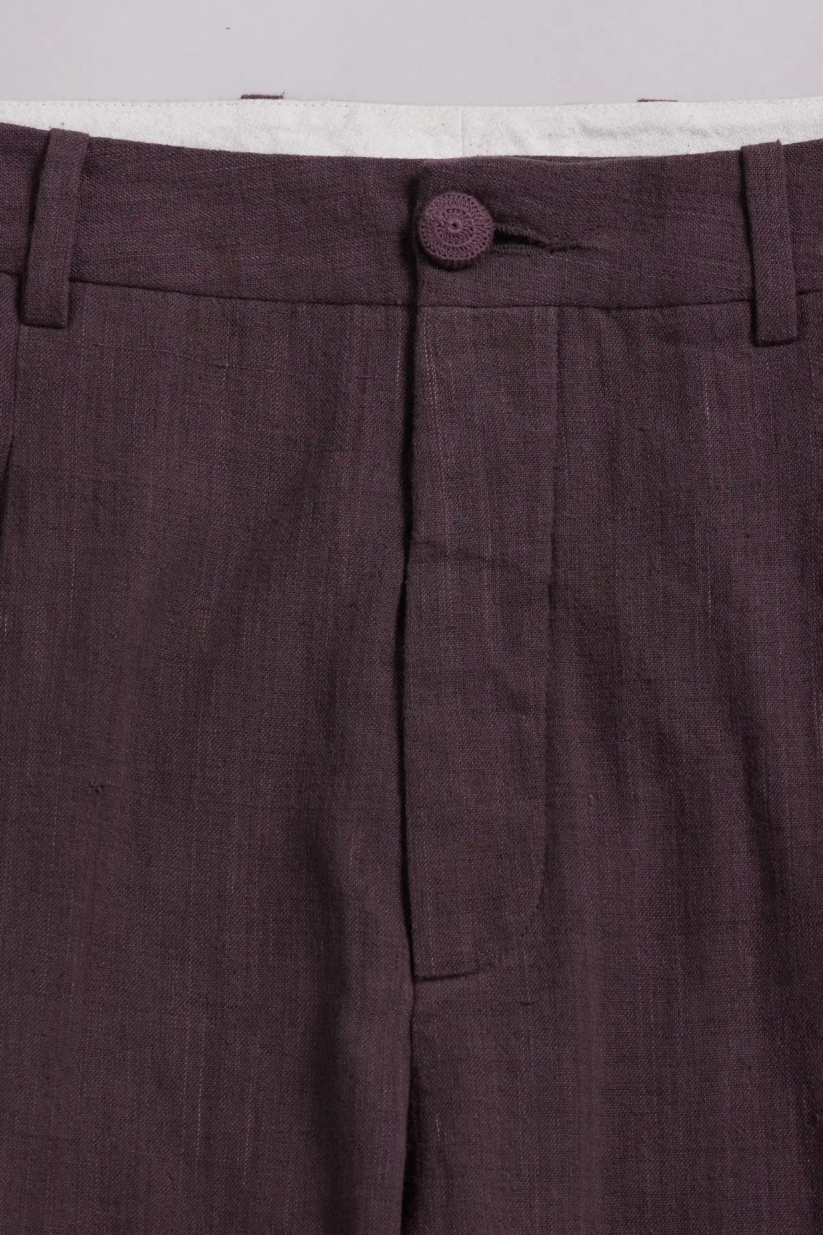 Purple Red Pleated Tapered Pants