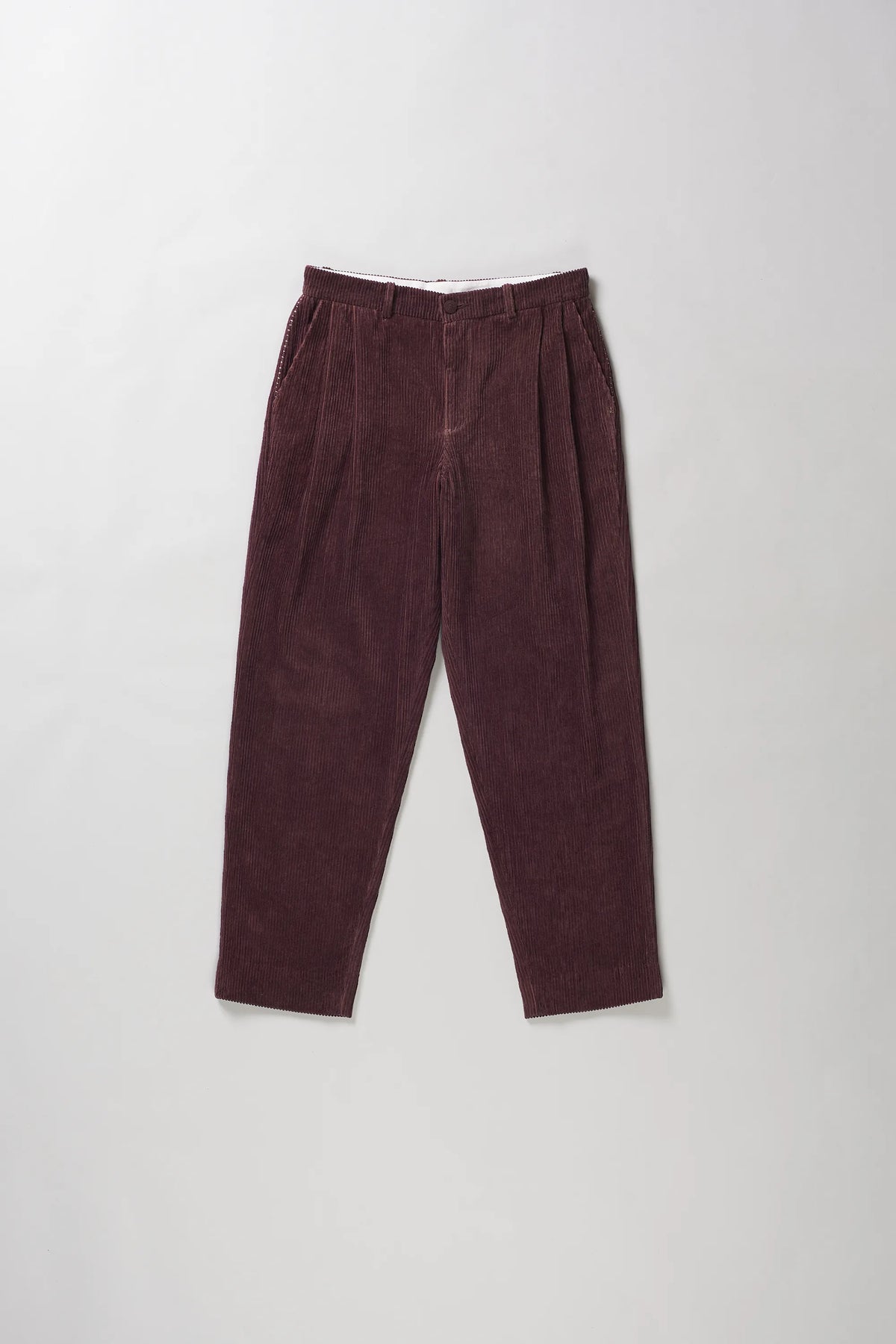 Formal Pleated Trousers in Purple Red