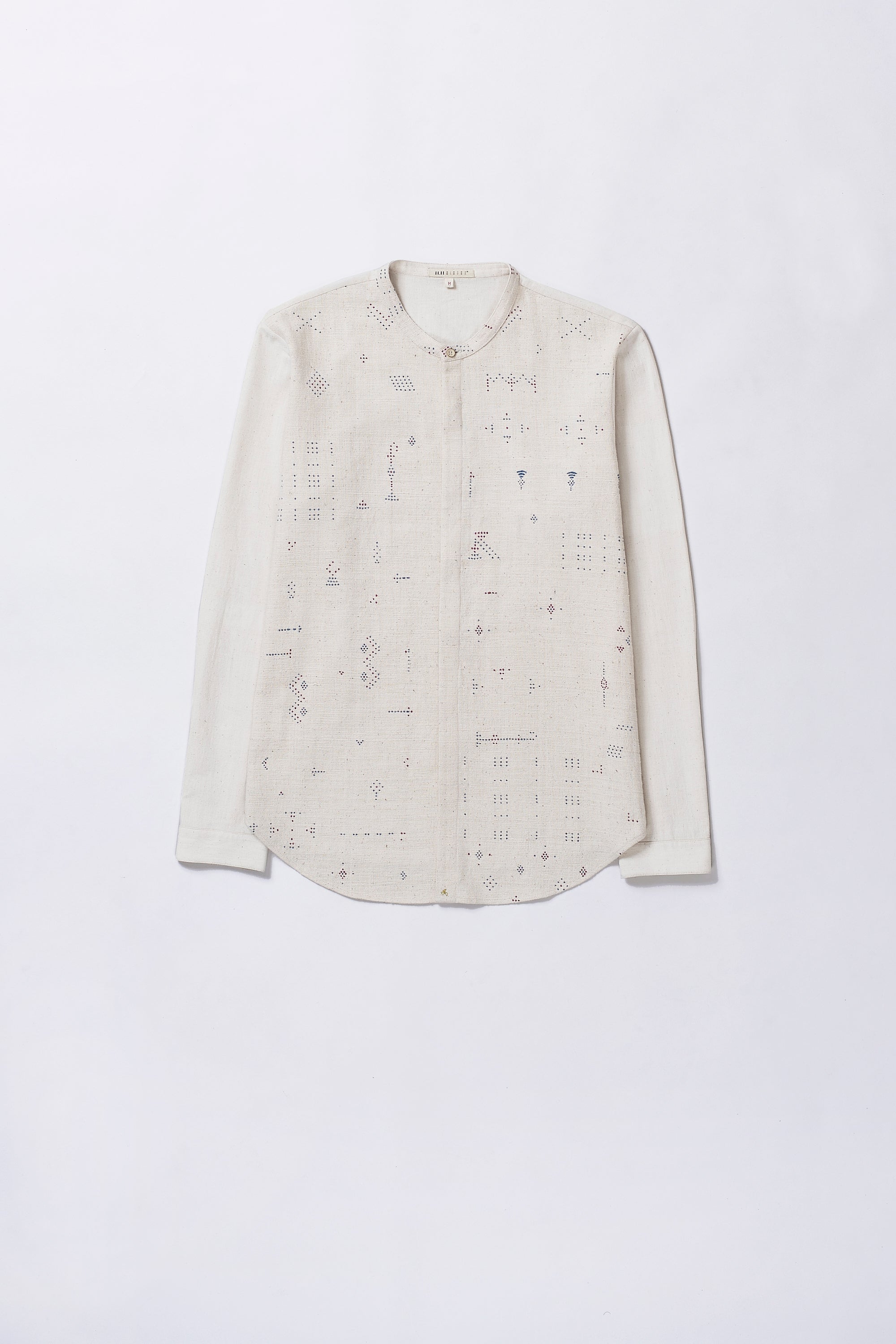 Ecru Men'S Shirt in Fine Cotton