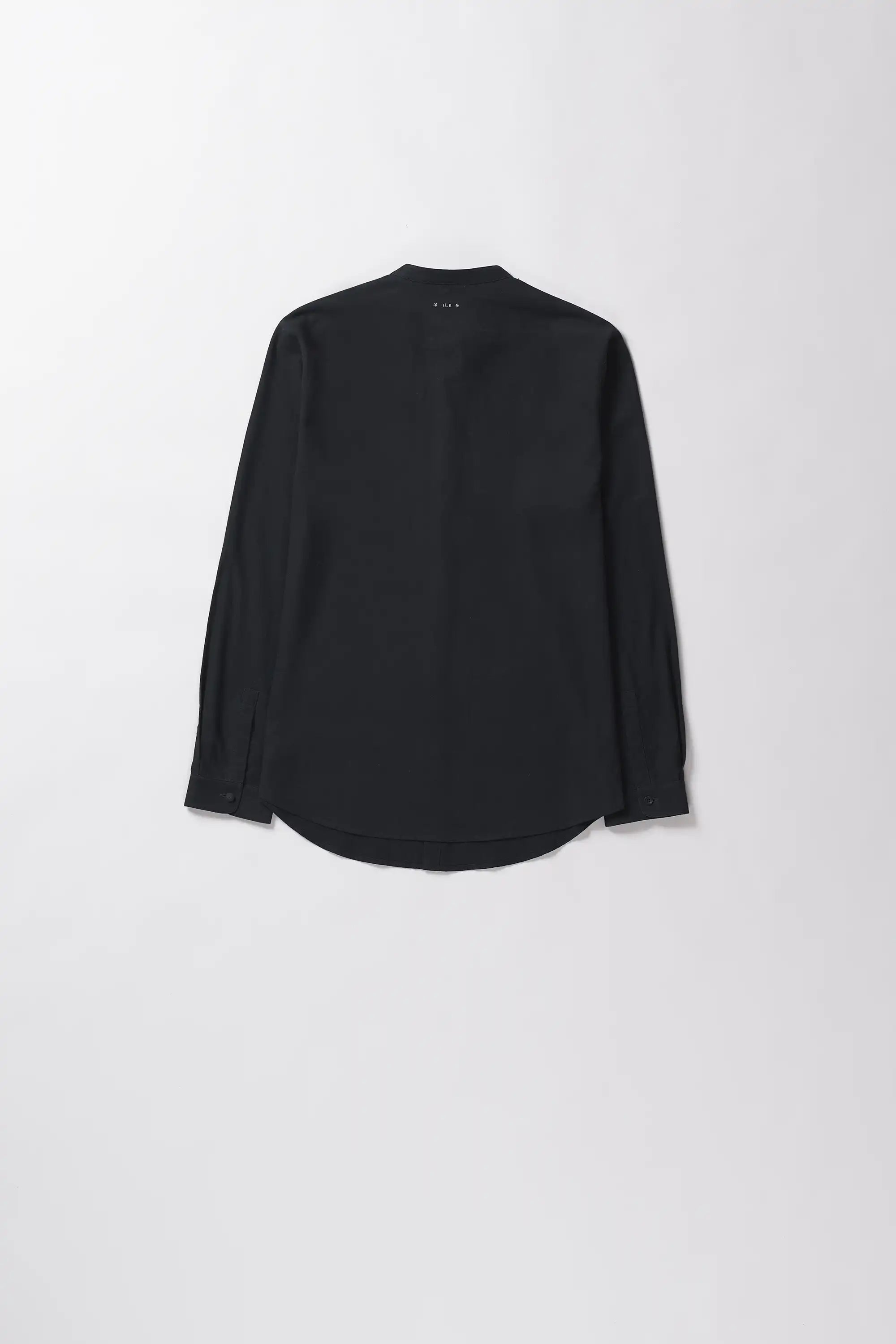 Back image of black cotton shirt