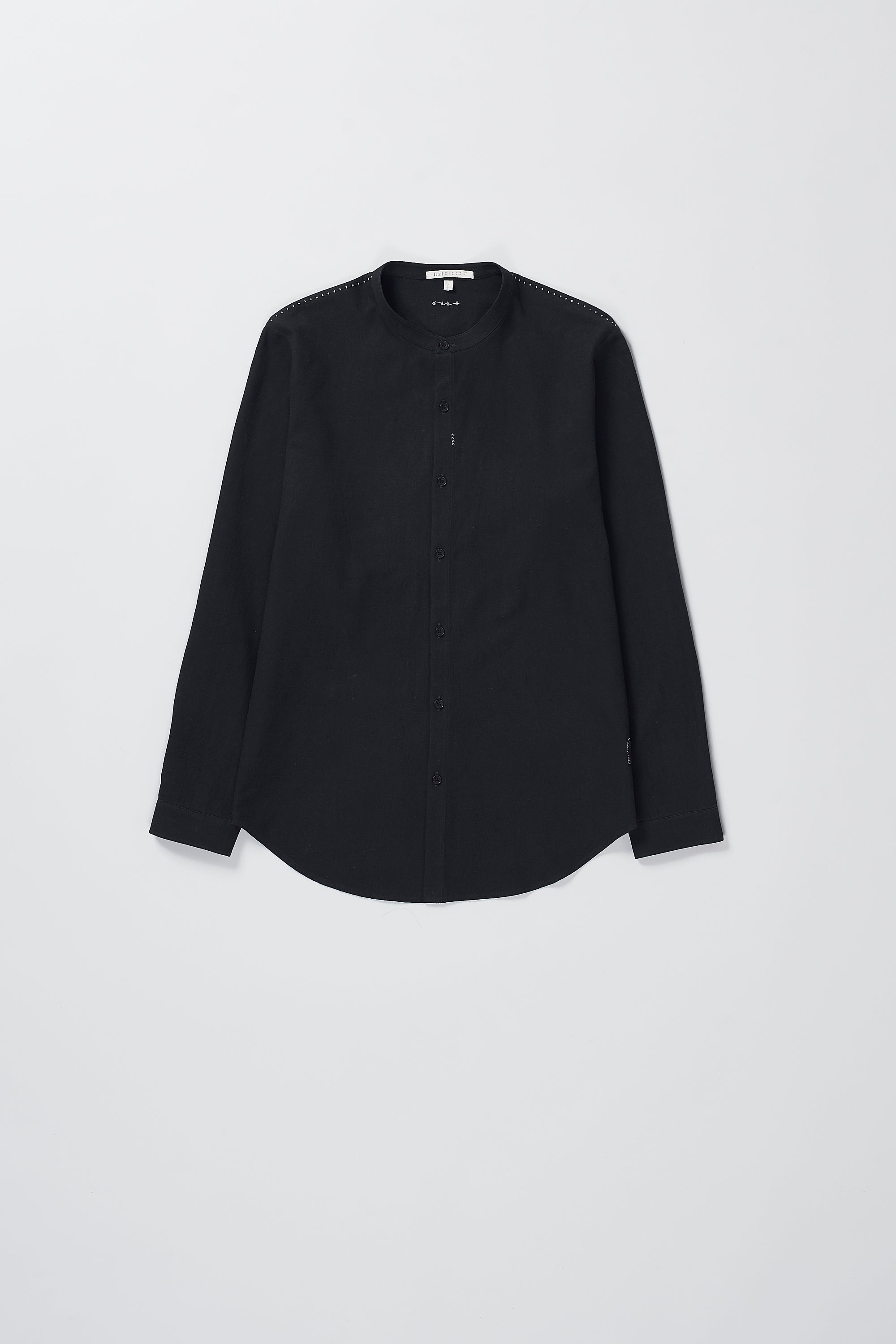Black Band Collar Shirt