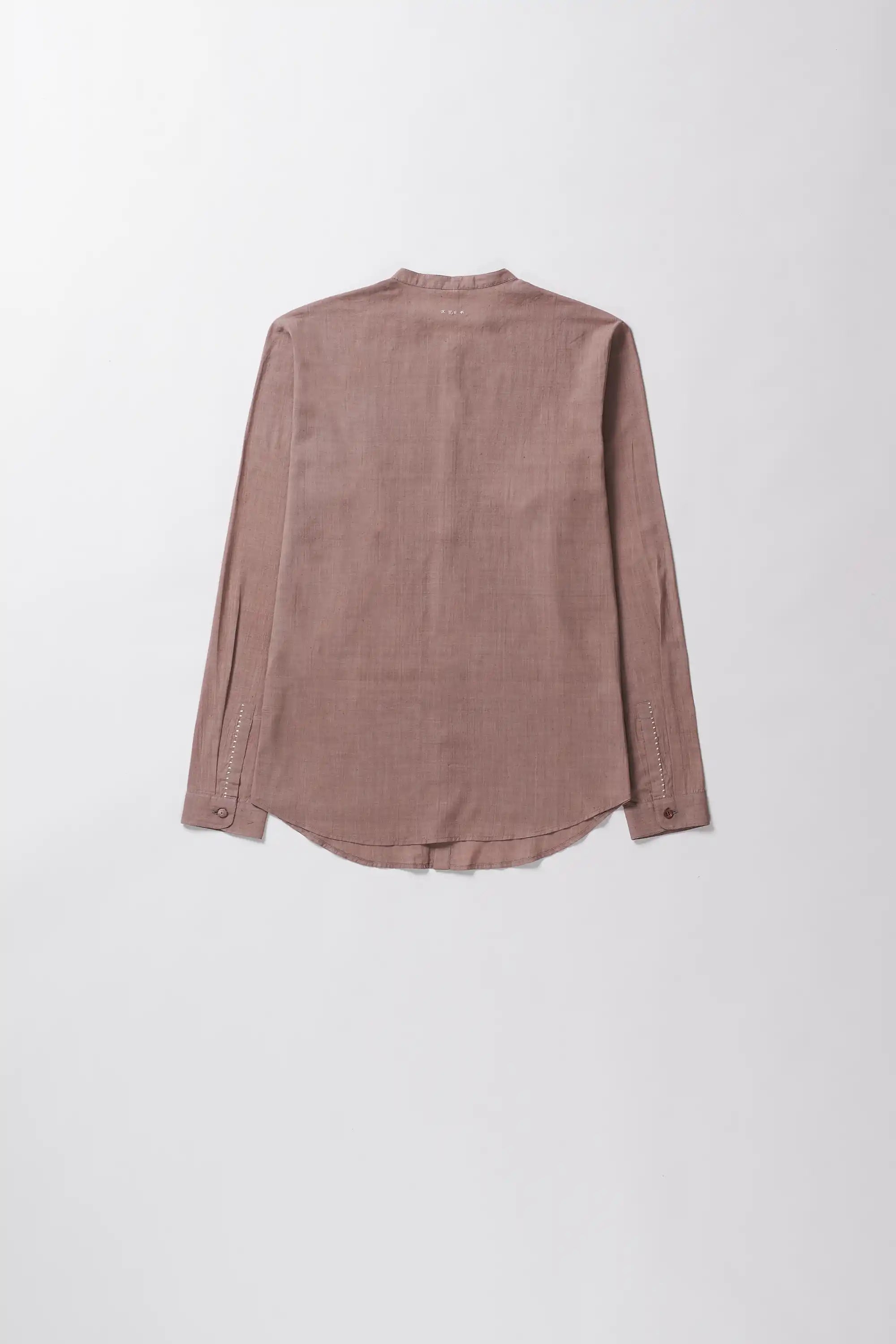 Old rose men's shirt with full-sleeves