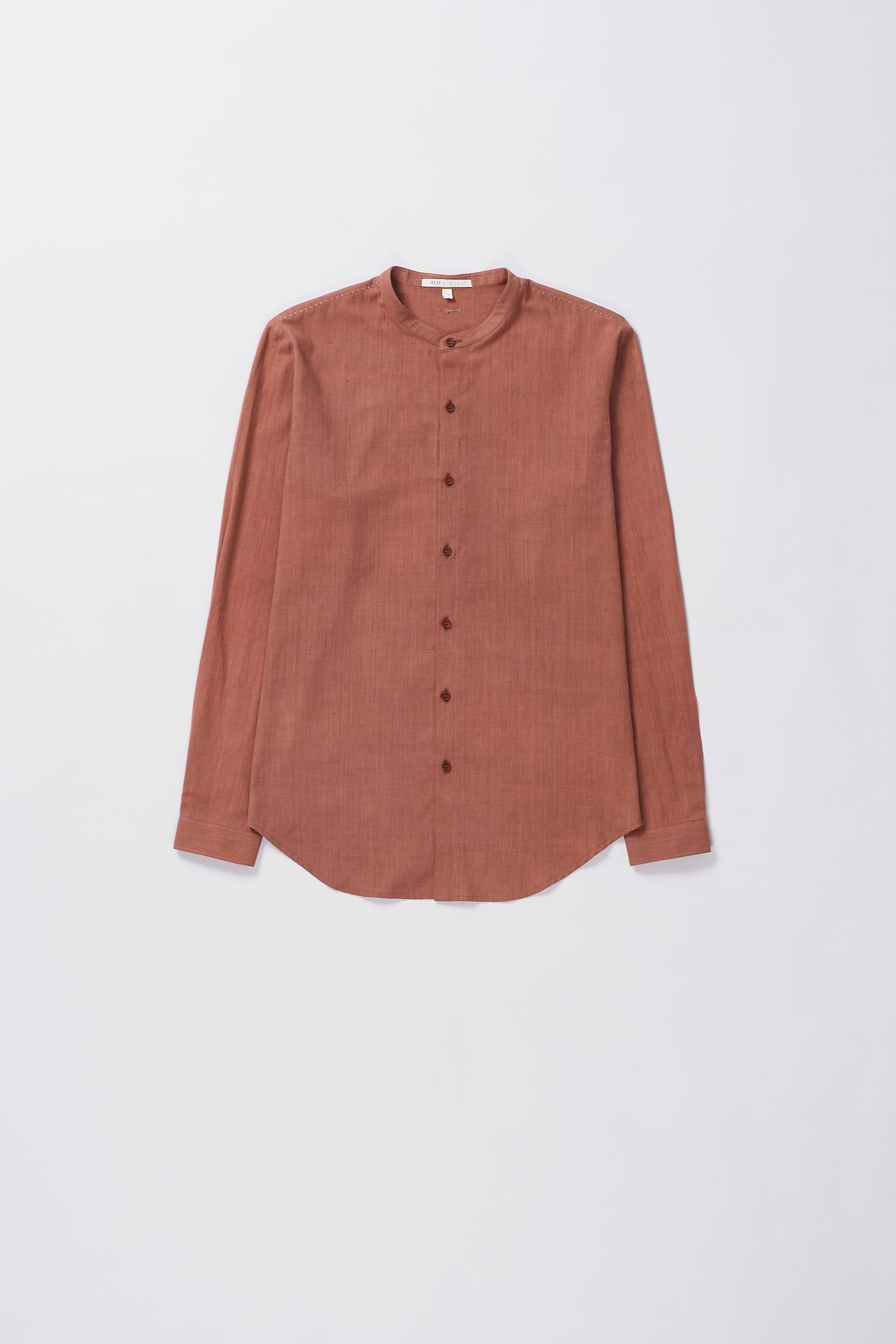 ROUGE PINK BAND COLLAR SHIRT