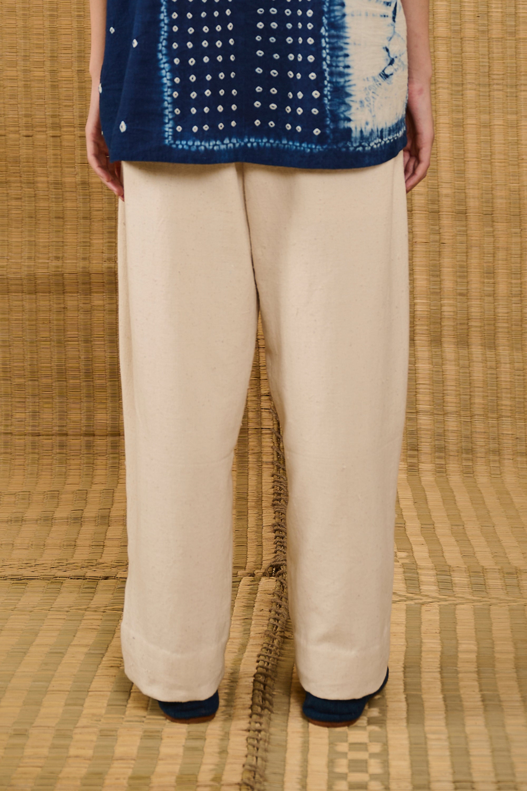 OFF-WHITE ORGANIC COTTON TROUSER