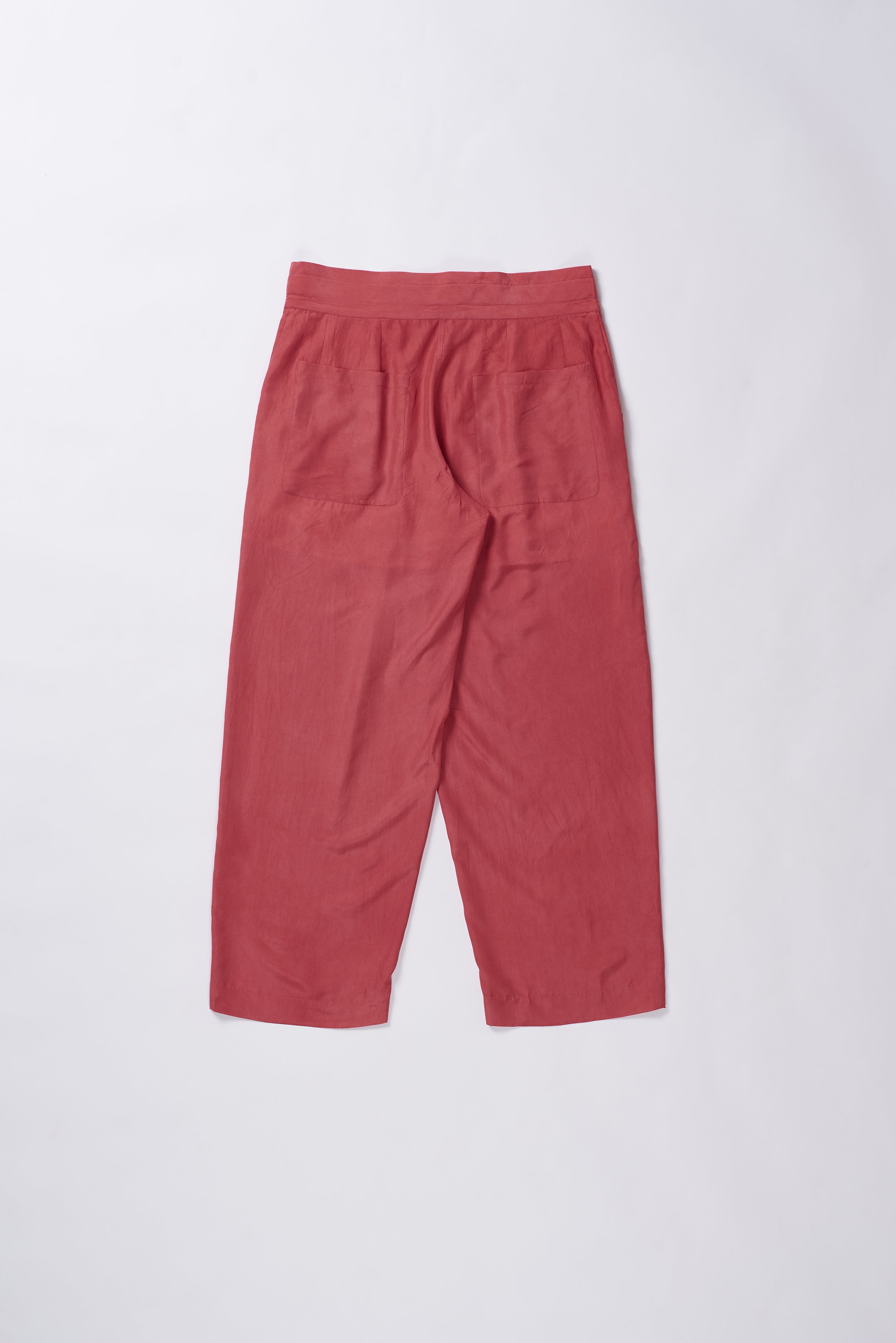 FRENCH ROSE SILK TROUSERS