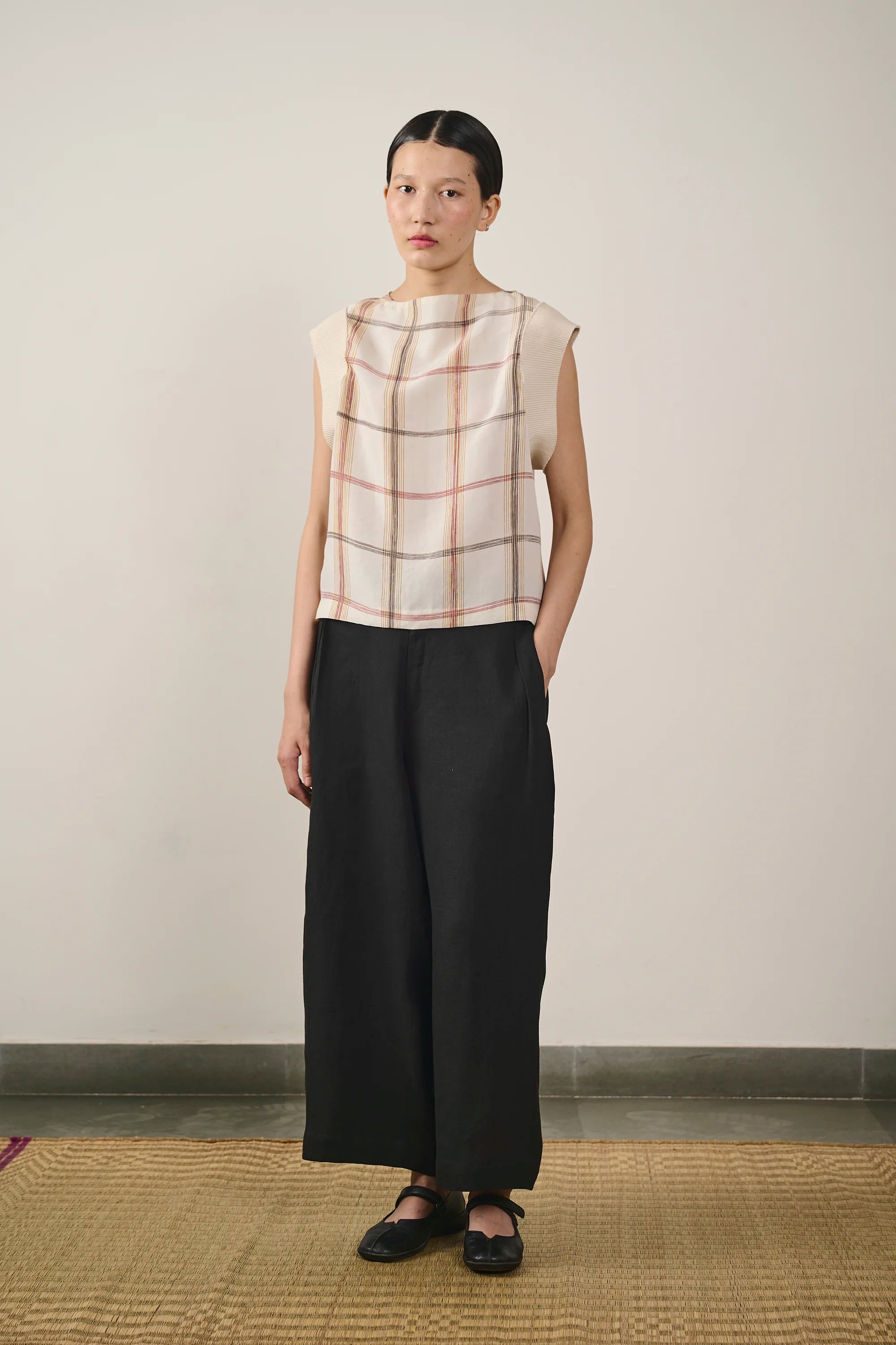 LINEN WIDE TROUSERS