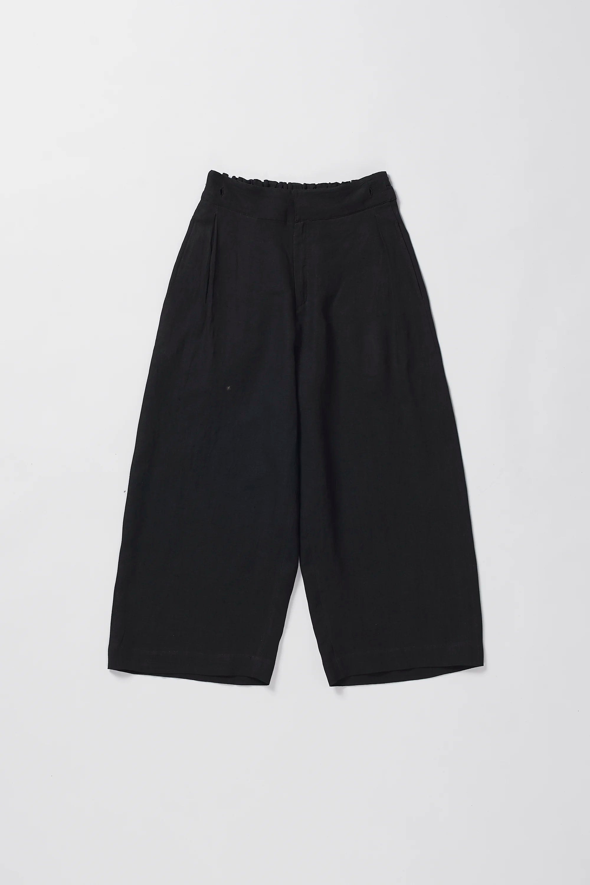 LINEN WIDE TROUSERS