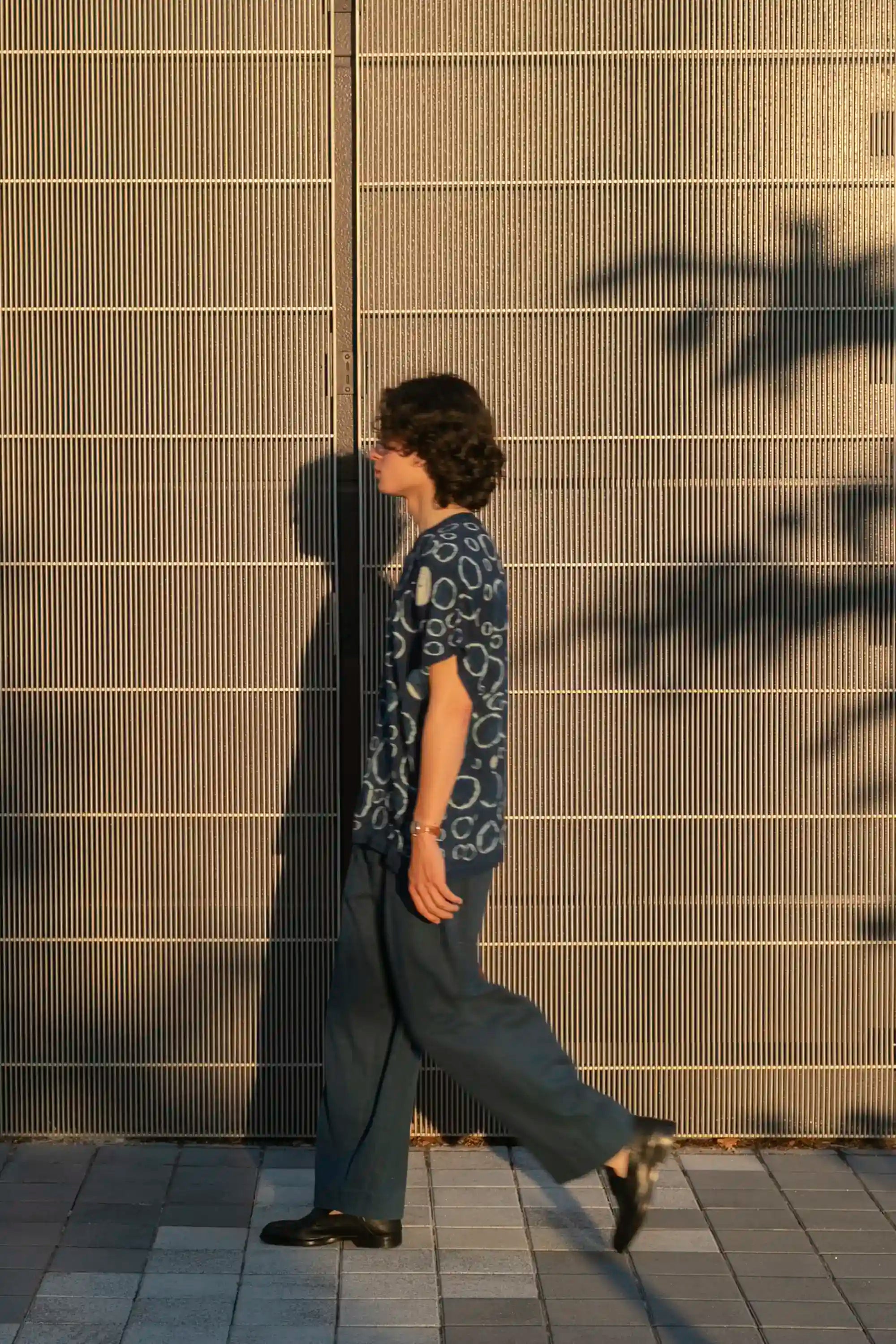 Shibori Relaxed Fit T-Shirt in Medium Indigo