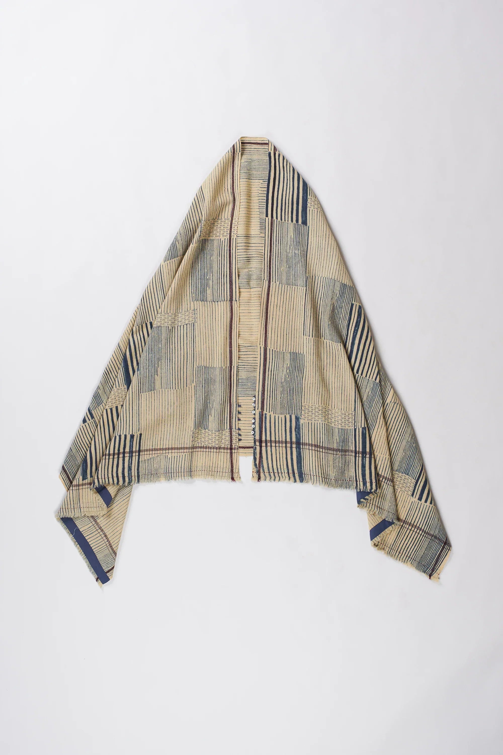 Block printed Shawl in wool