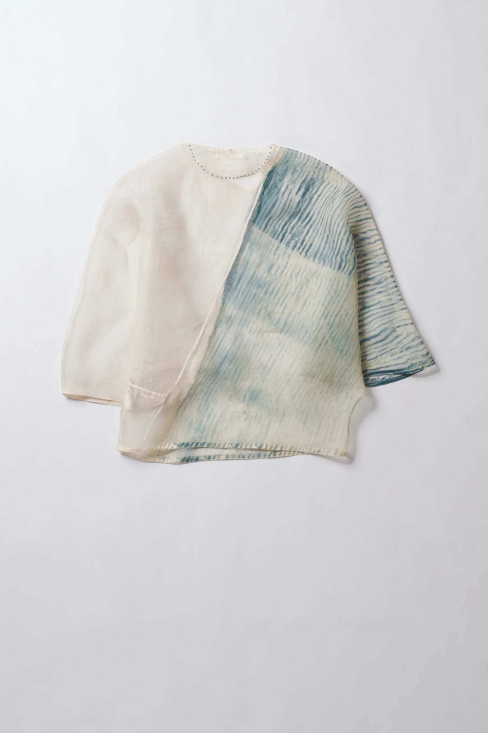 Resse Top Made In Fine Silk with Murakumo Shibori