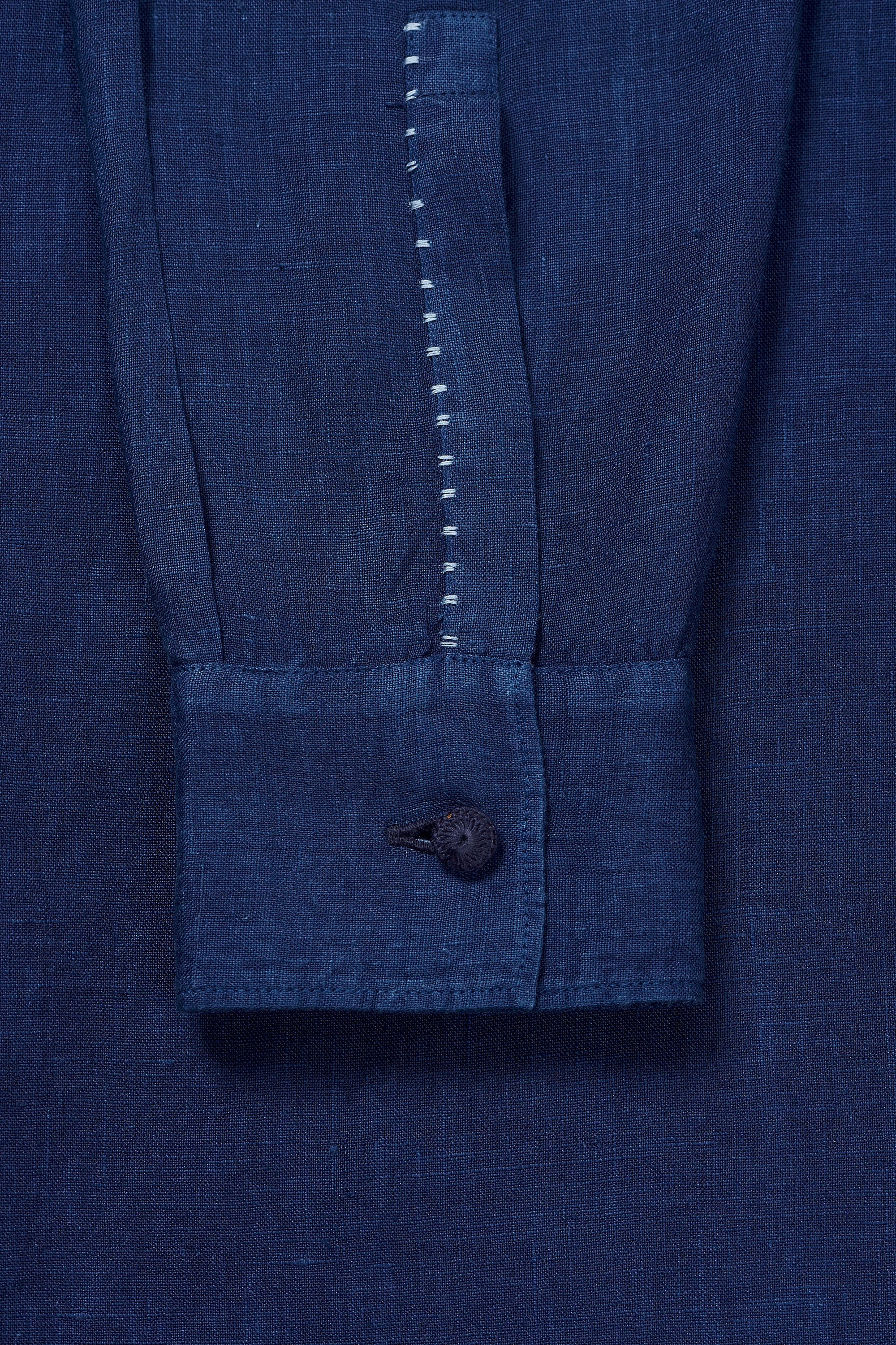 Relaxed Fit Linen Shirt in Indigo