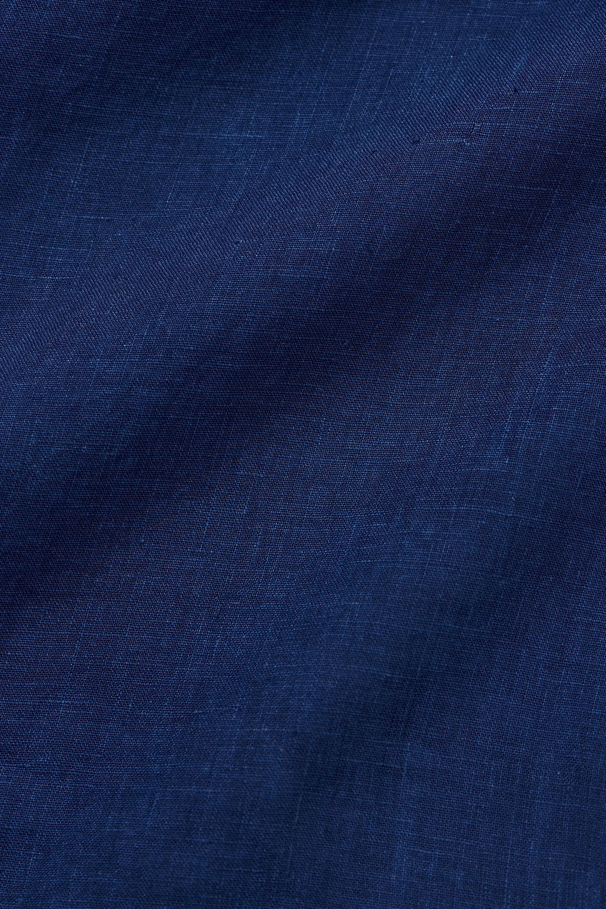 Relaxed Fit Linen Shirt in Indigo