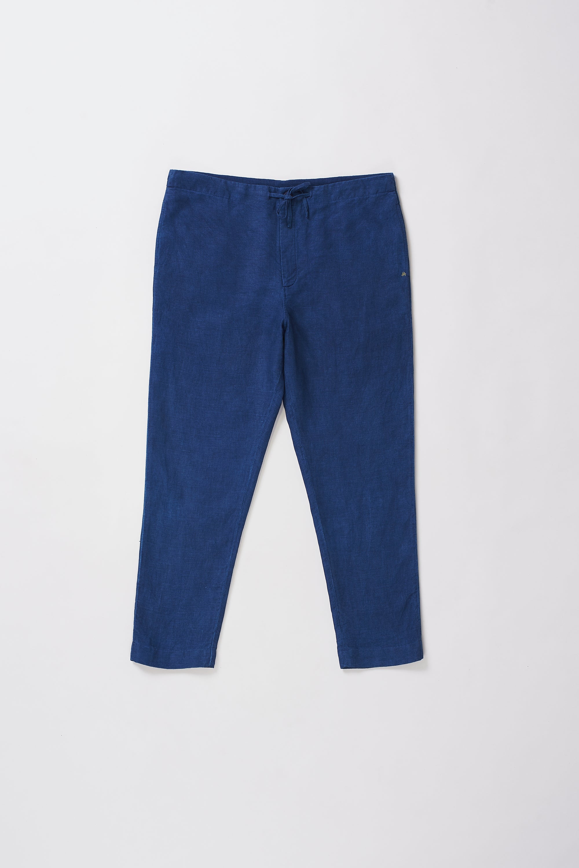 MEDIUM INDIGO LINEN STRING PANTS