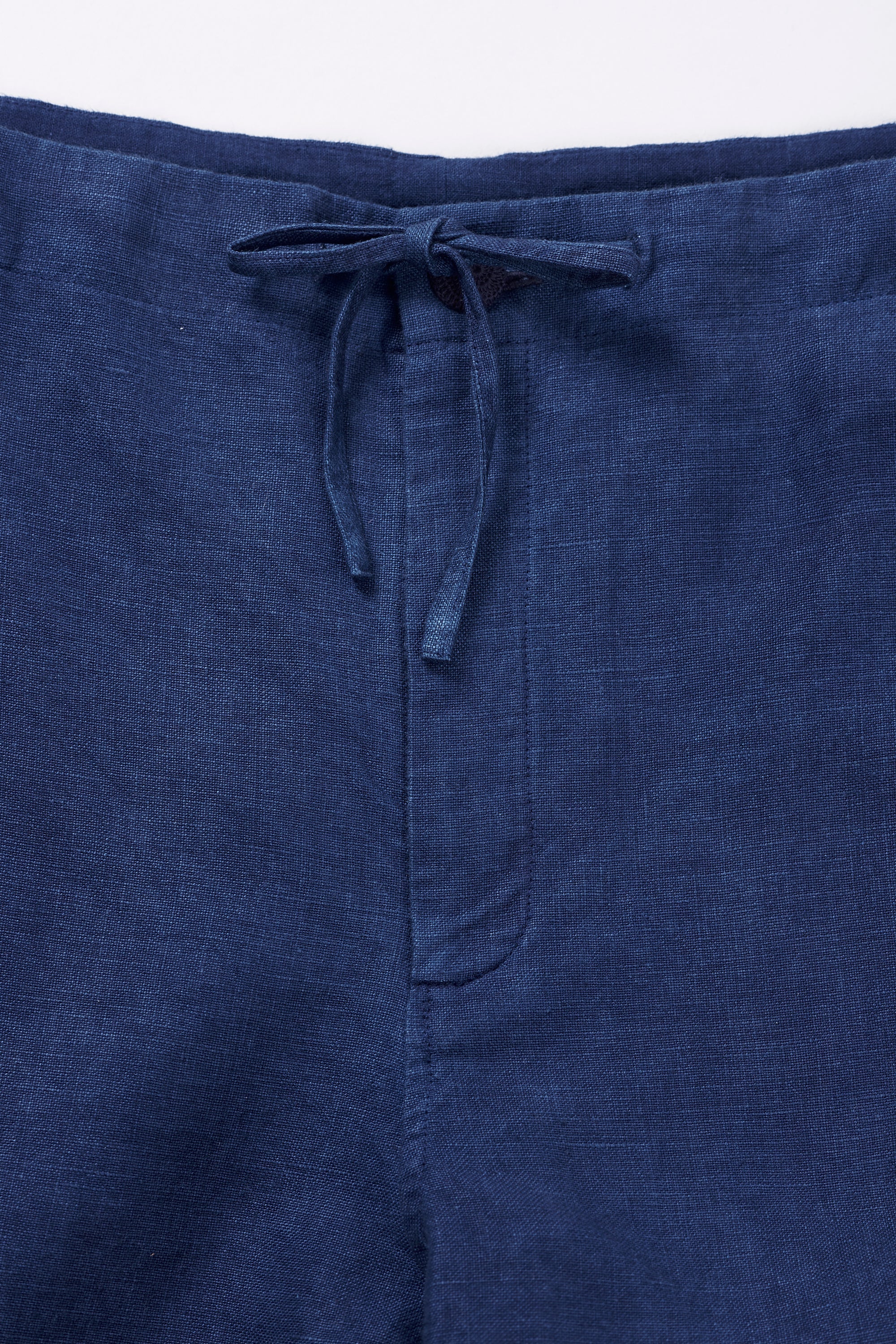 MEDIUM INDIGO LINEN STRING PANTS