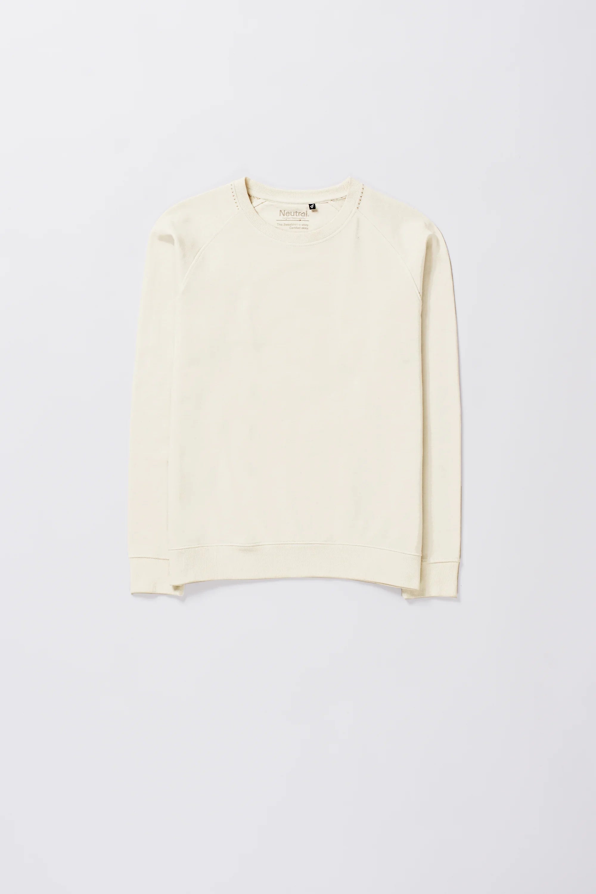 Ecru cotton sweatshirt