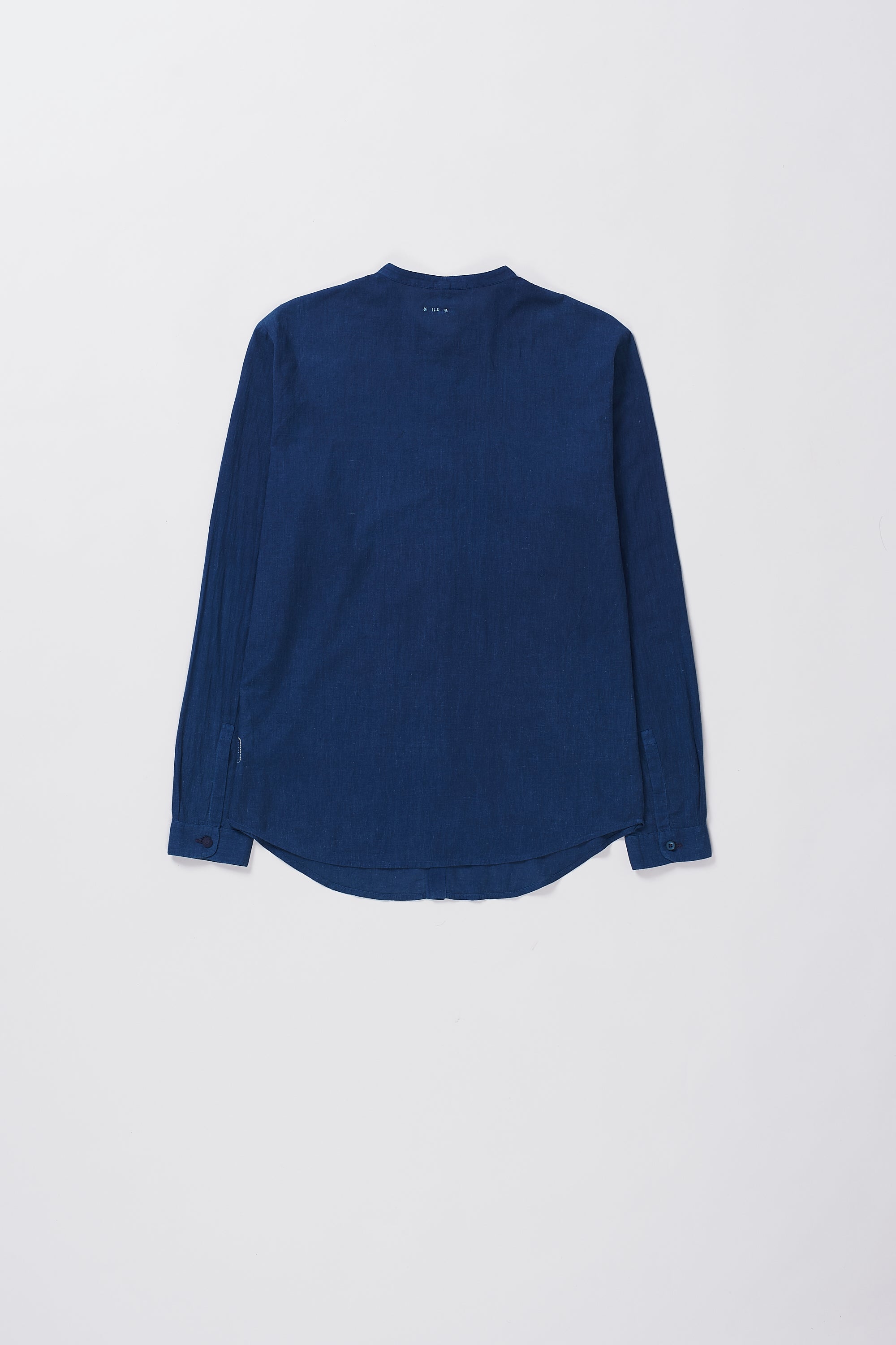 Medium Indigo Band Collar Shirt