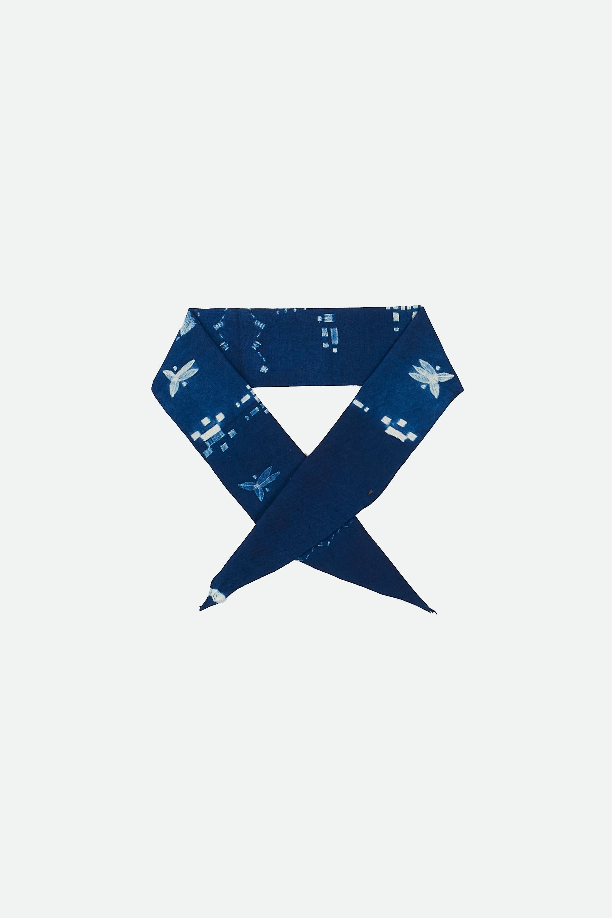 Medium Indigo Shibori Cotton Bandana