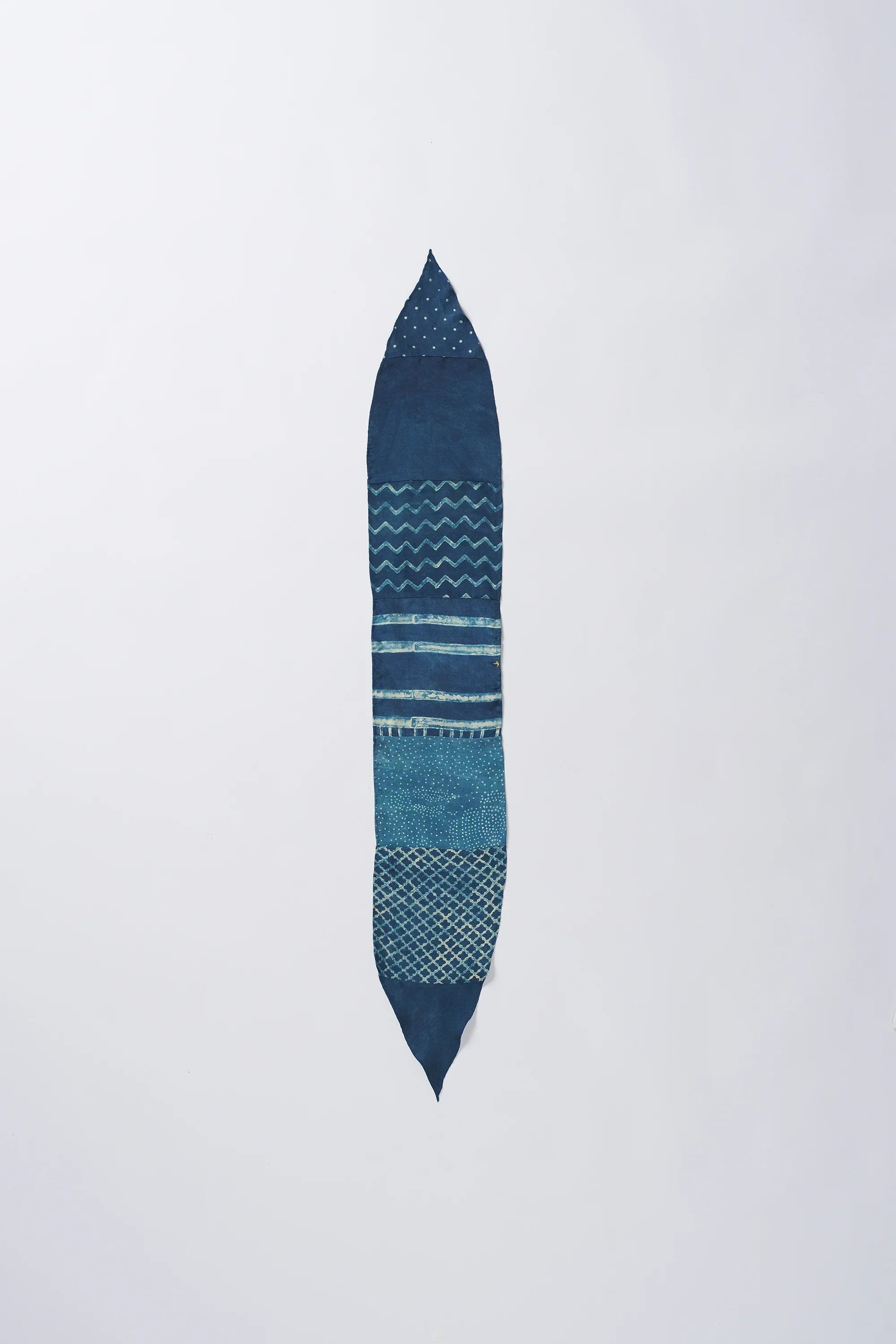 Patchwork Bandana in Silk Indigo