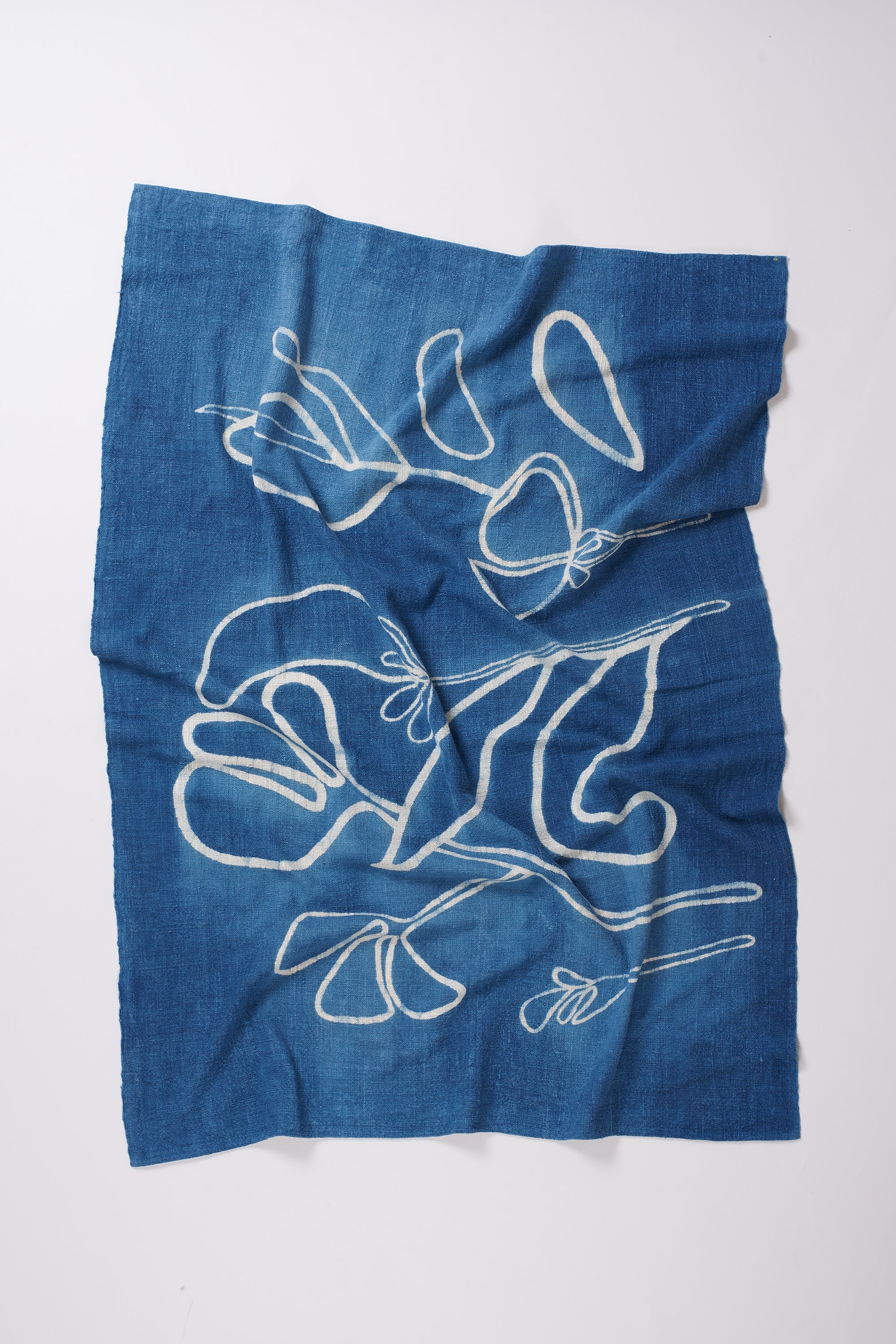 Indigo Handpainted Towel
