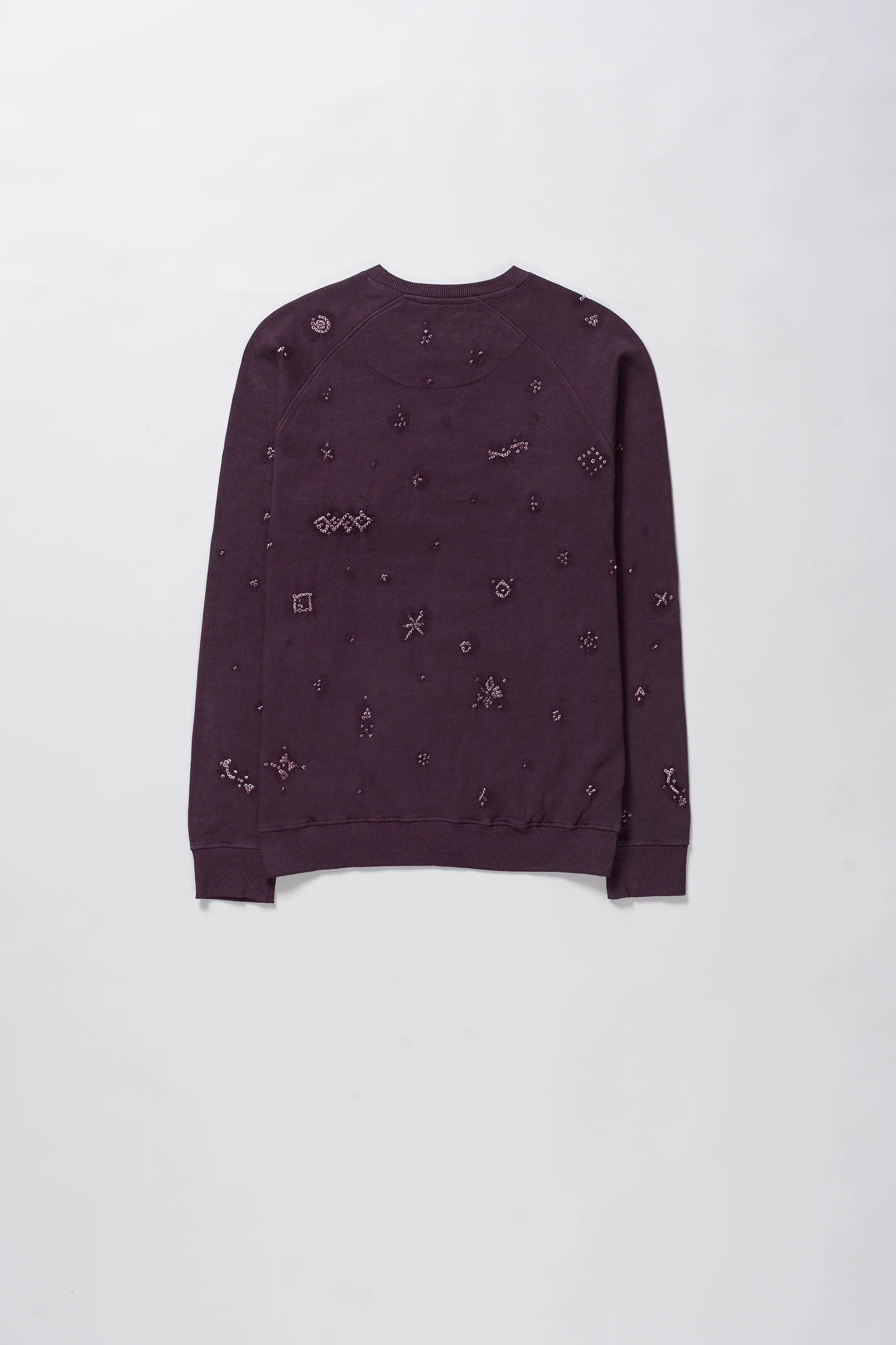Bandhani Sweatshirt in Purple Red