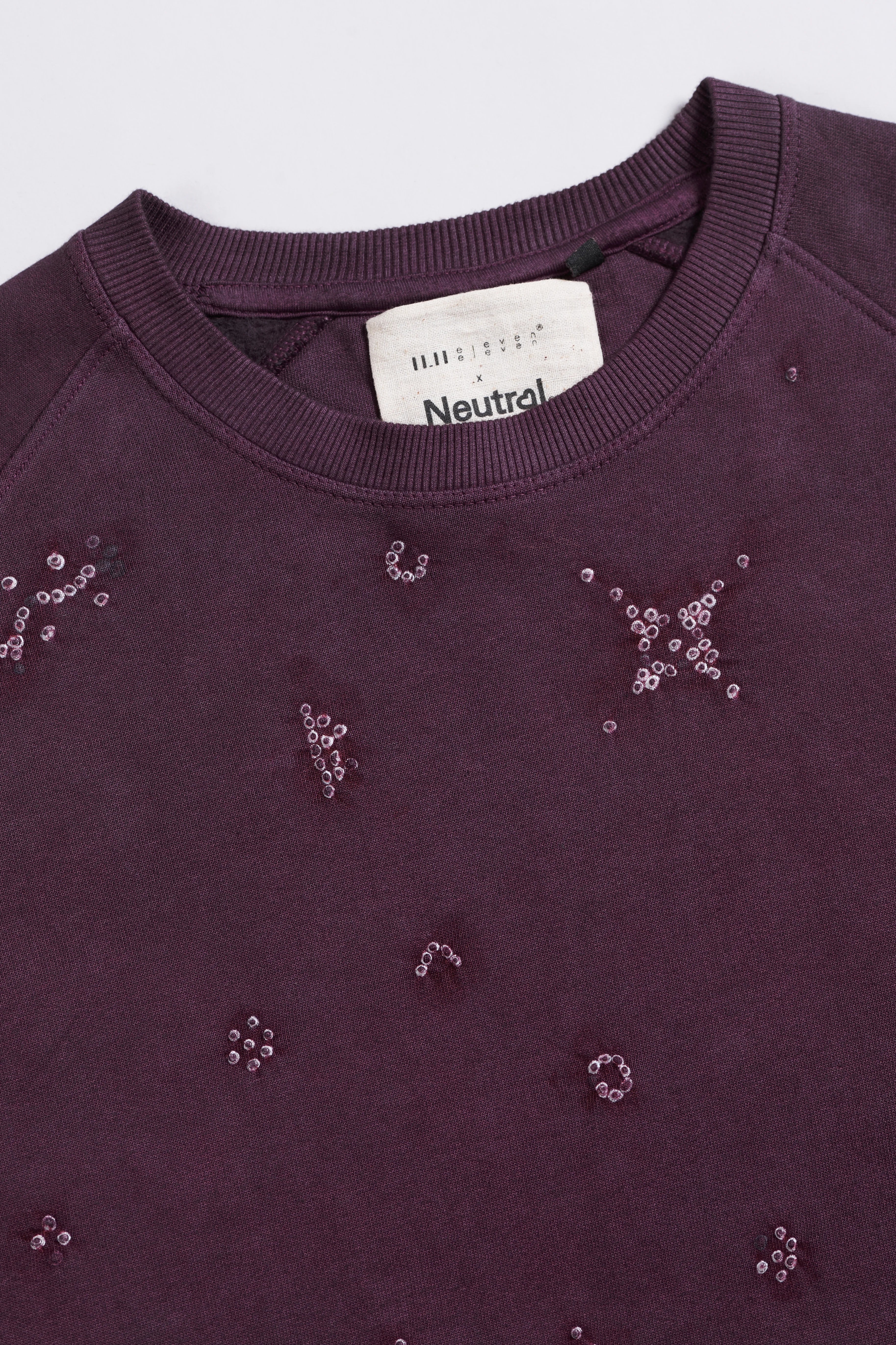 Sweatshirt Bandhani in Purple Red