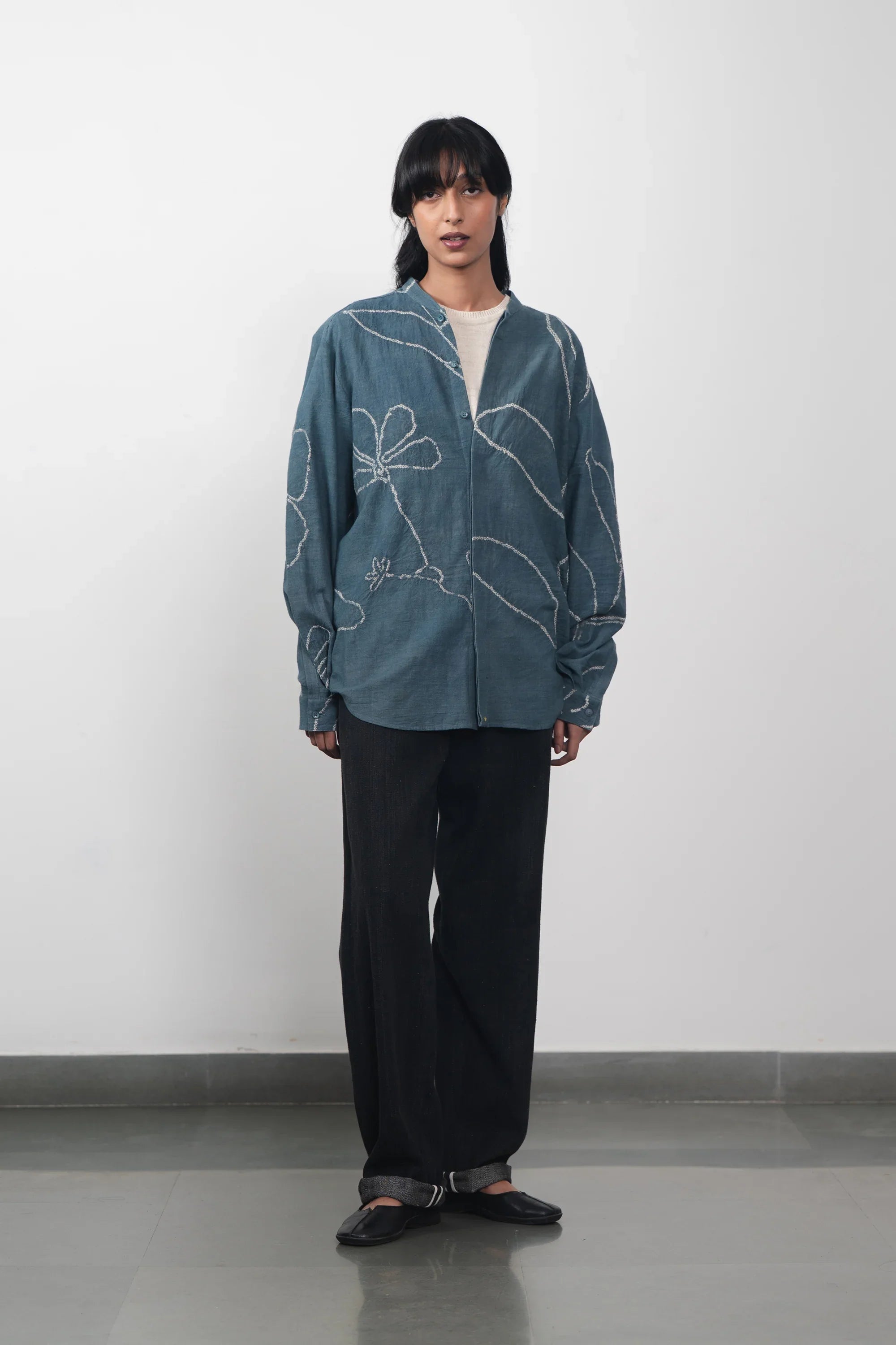 Shirt Handspun Cotton with Sargam Bandhani