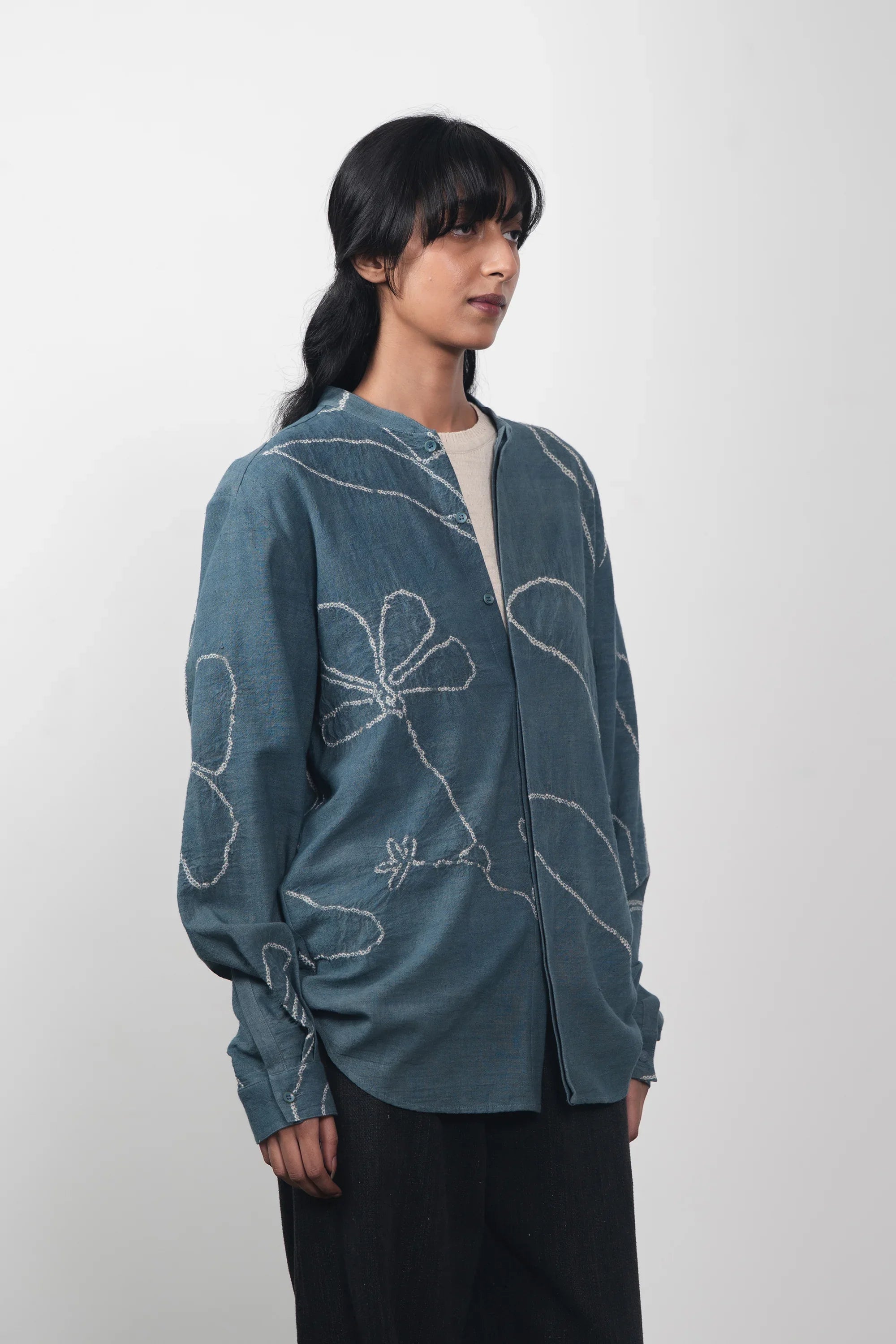 Shirt Handspun Cotton with Sargam Bandhani