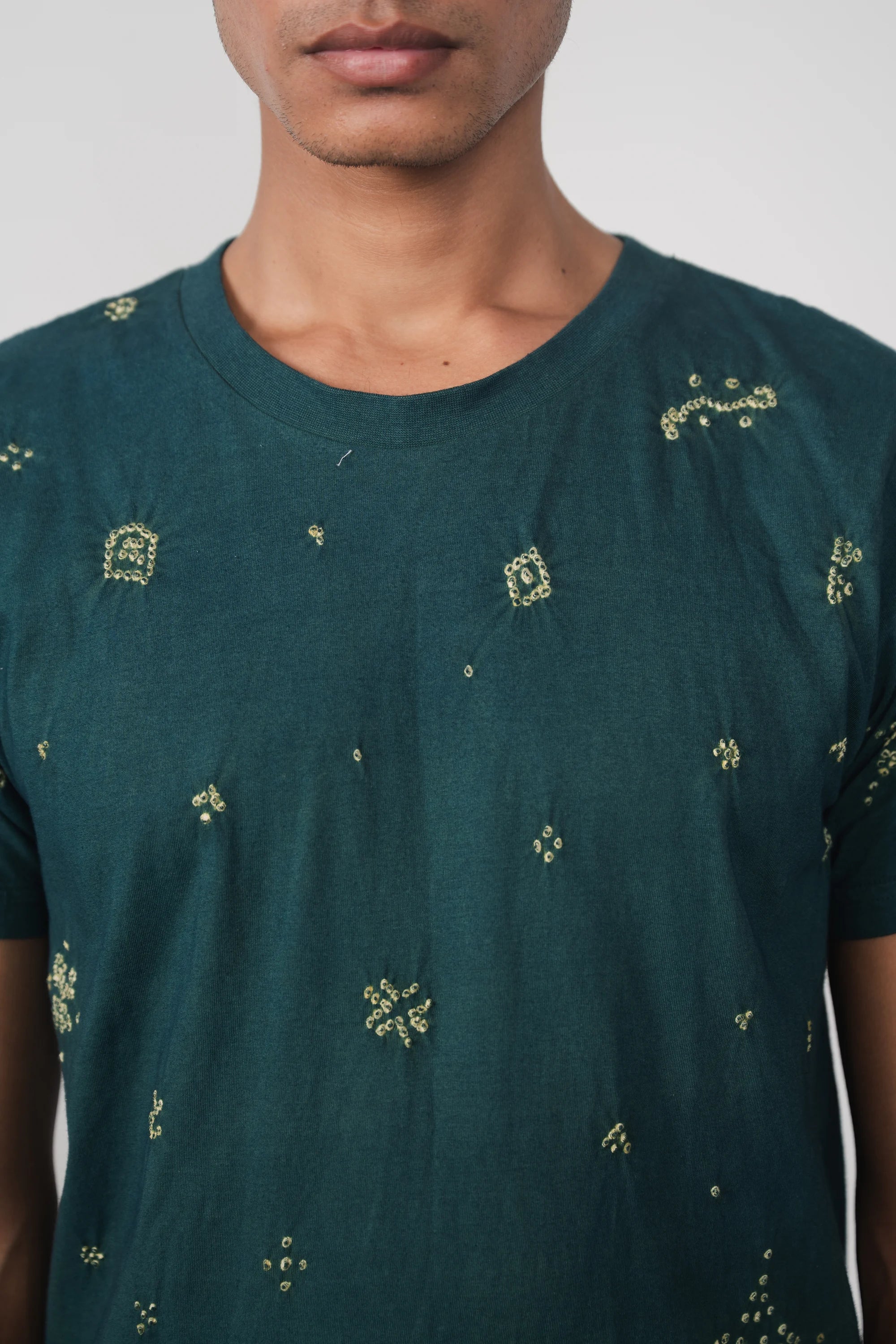 Bottle Green Bandhani Tee