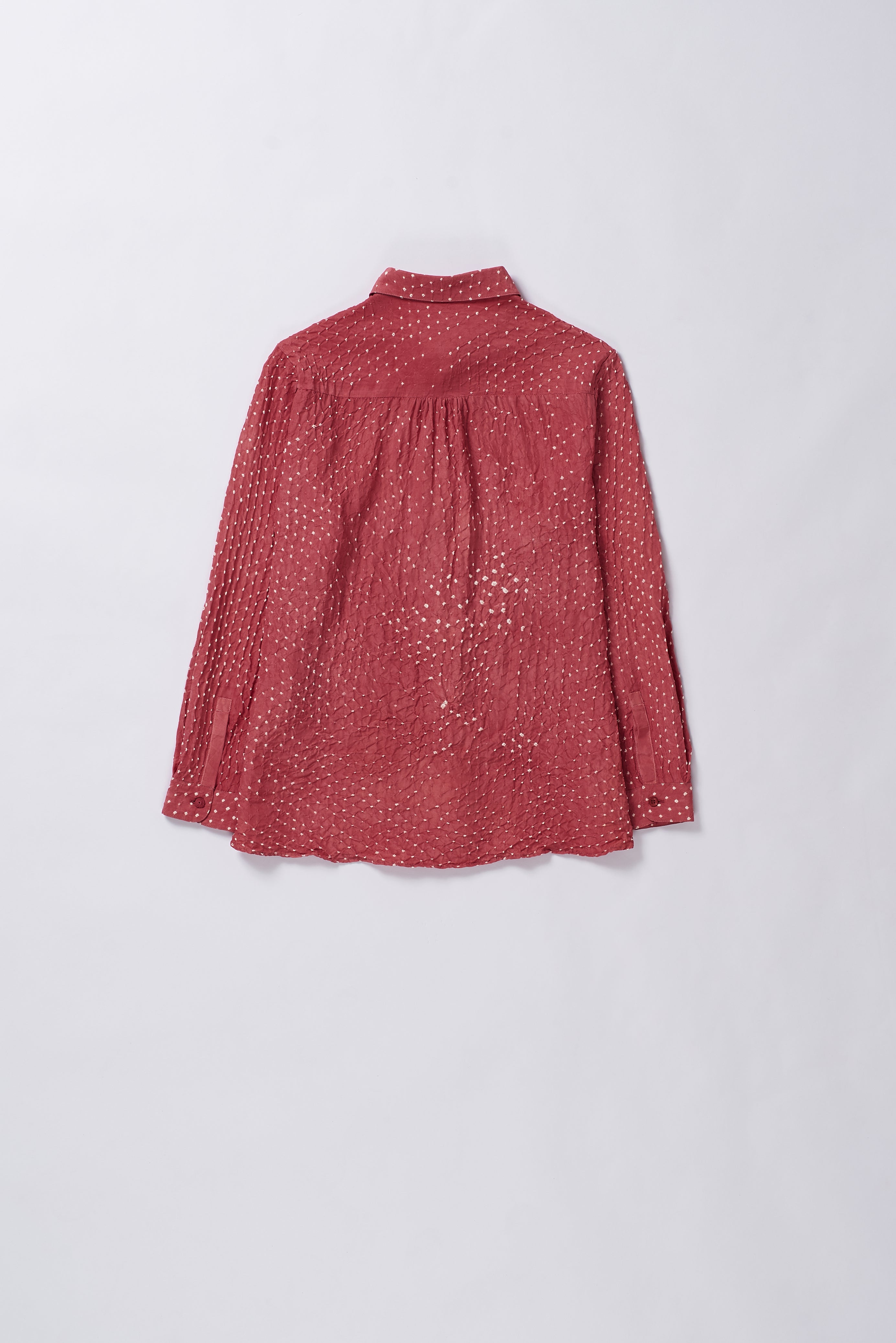 RELAXED FIT BANDHANI SHIRT DYED IN FRENCH ROSE