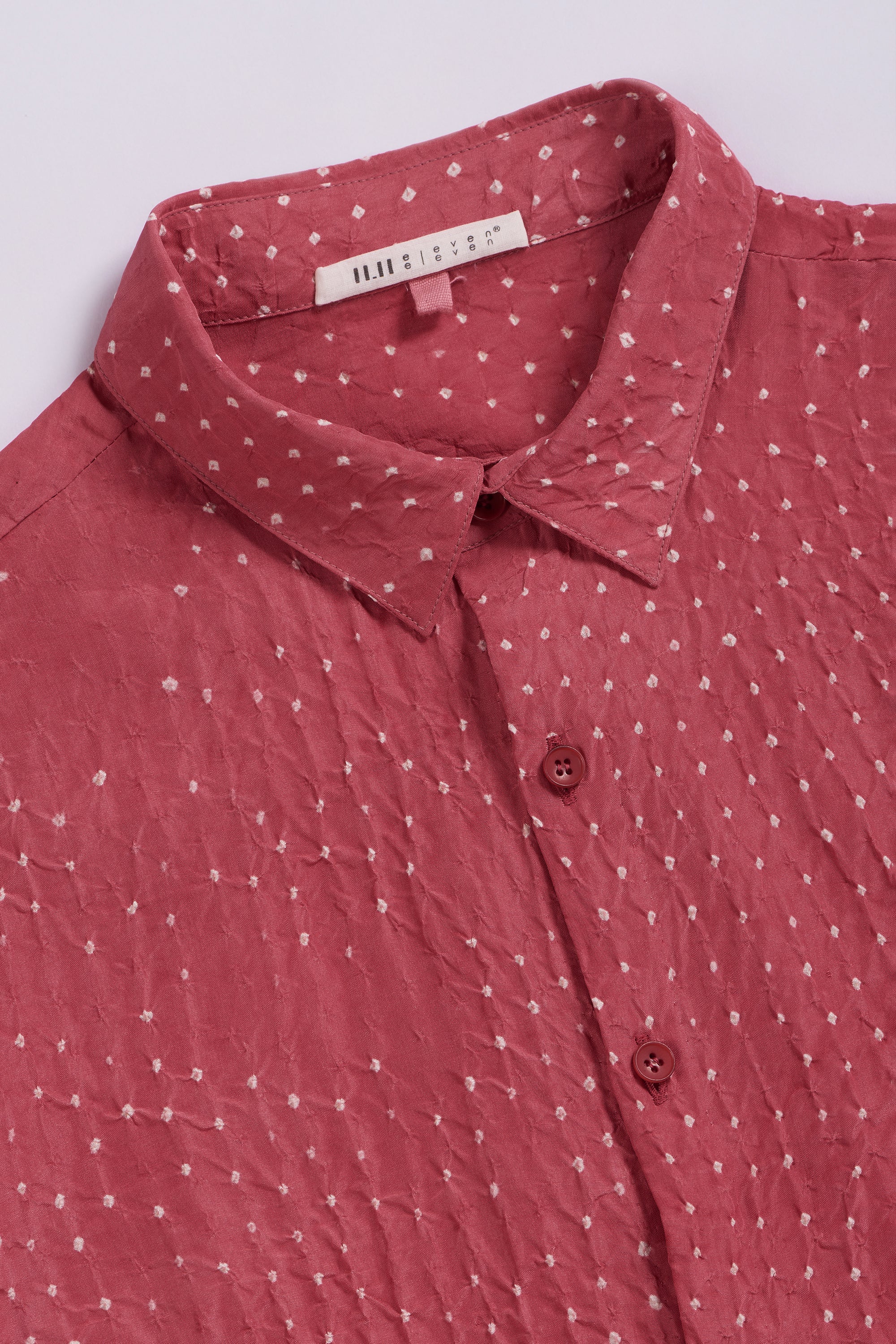 RELAXED FIT BANDHANI SHIRT DYED IN FRENCH ROSE