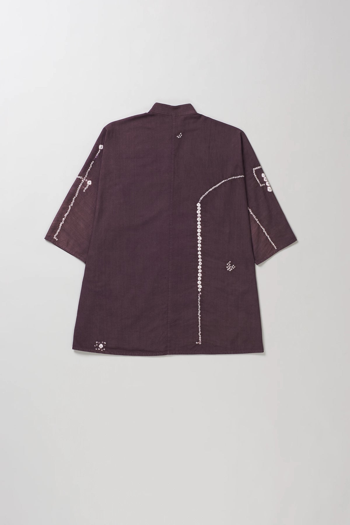 Purple Red Bandhani Macca Shirt