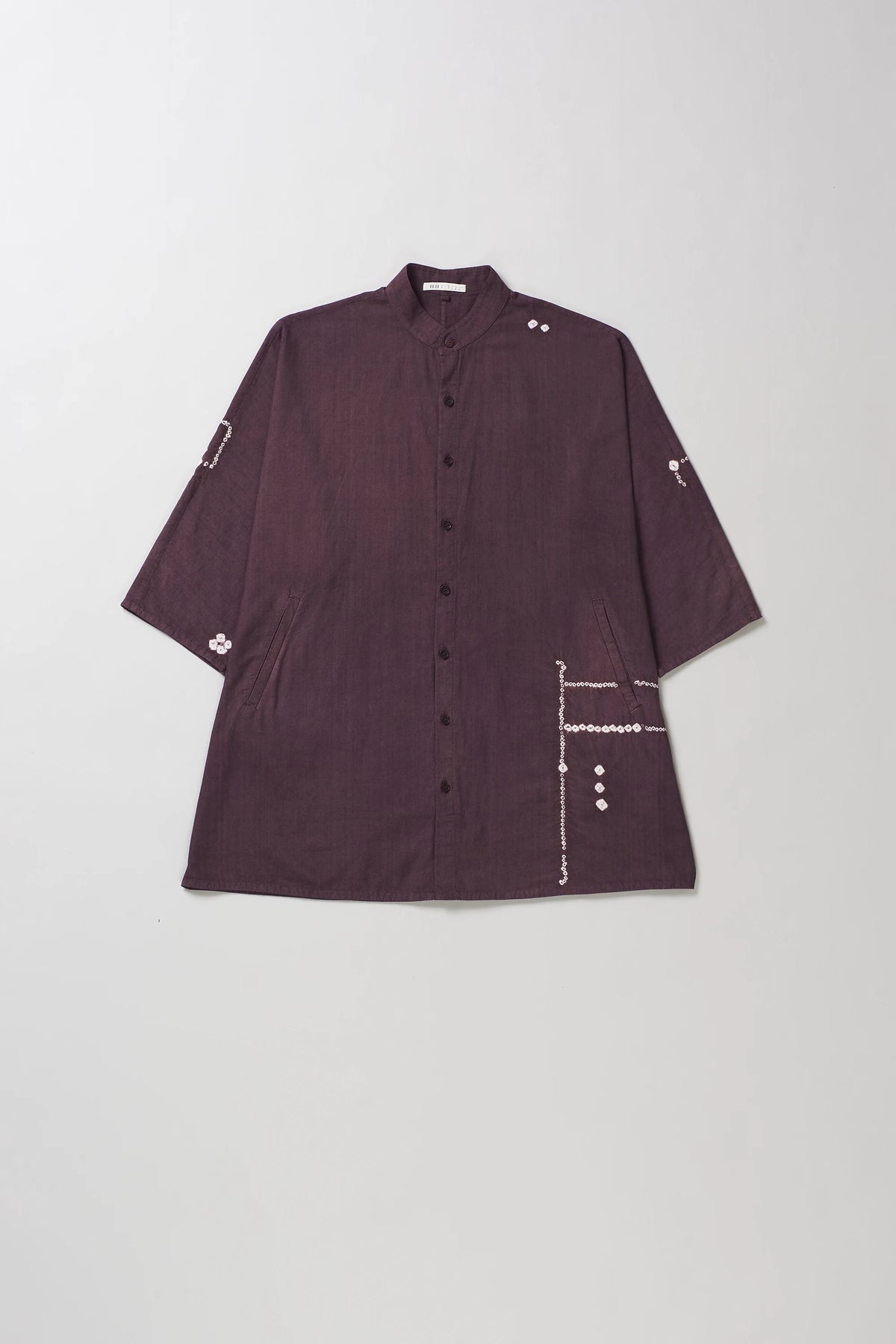Purple Red Bandhani Macca Shirt
