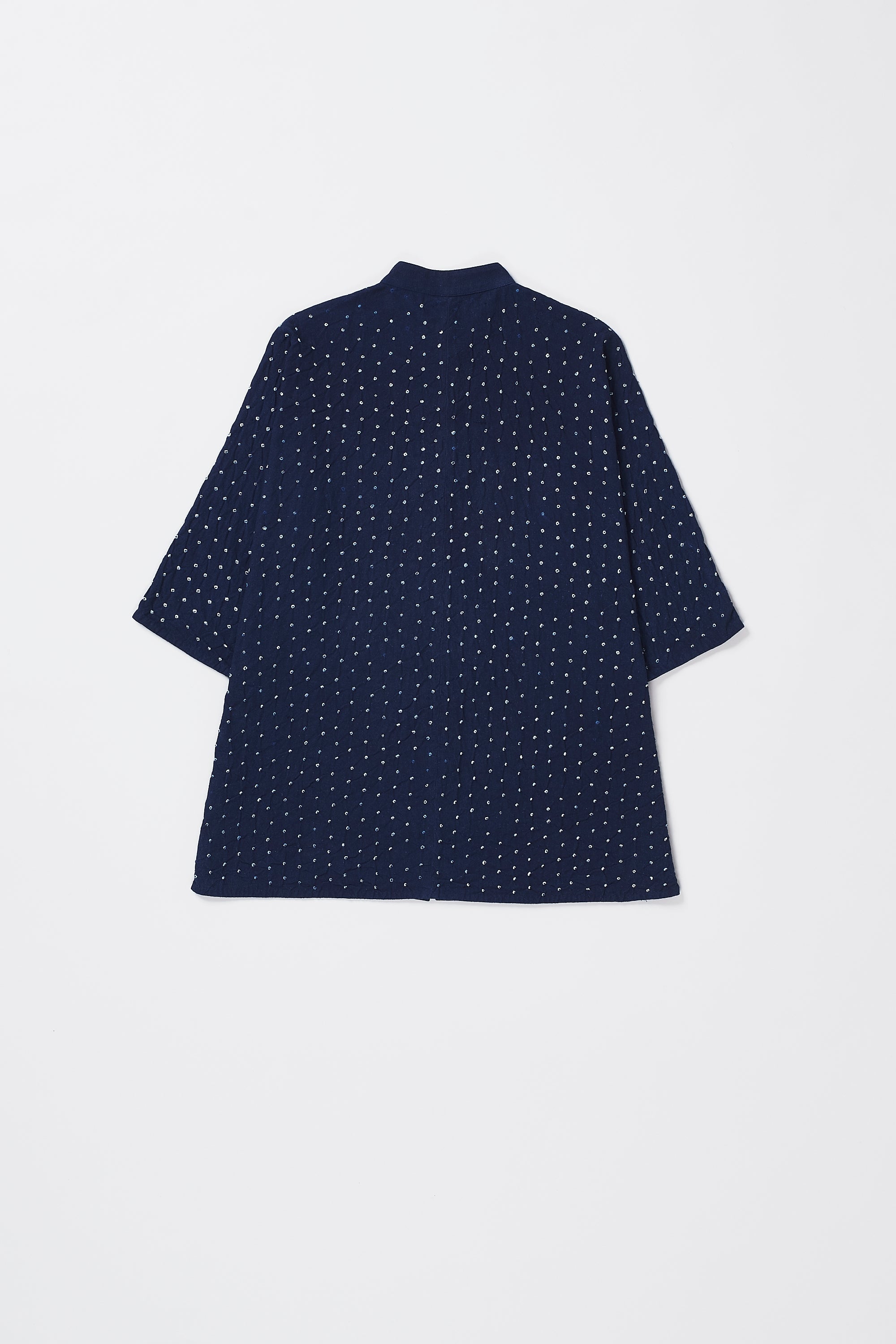 All-Over Bandhani Kimono Half Sleeve Shirt