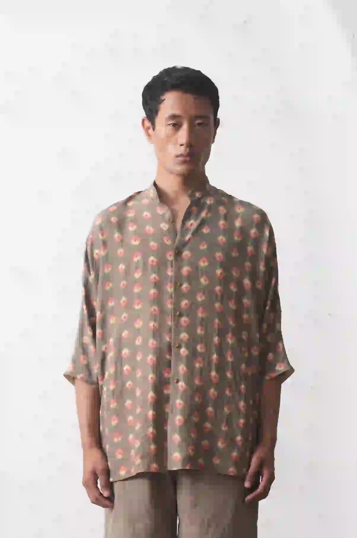 Macca Bandhani Silk Shirt