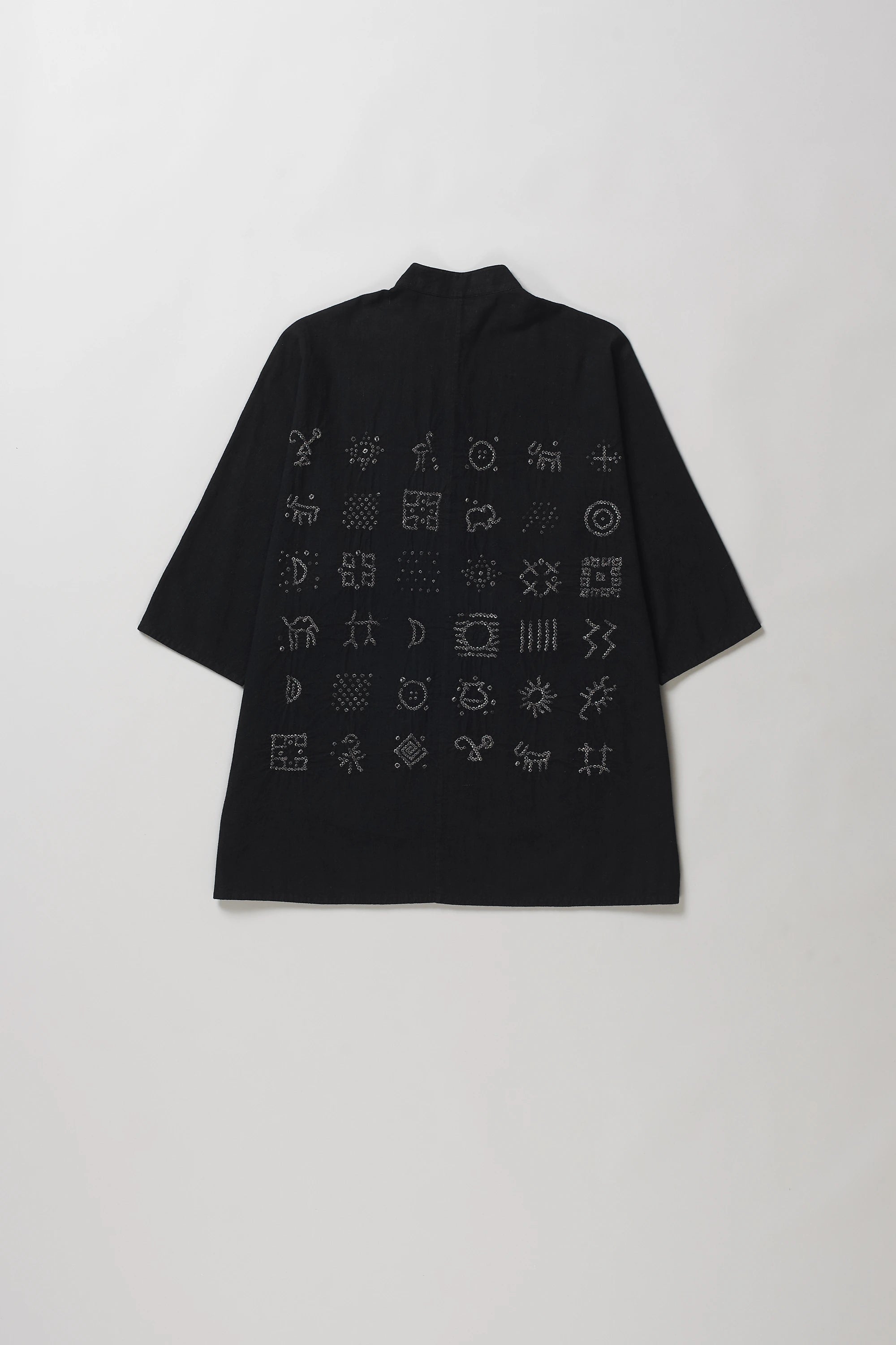 Macca Bandhani Shirt in Black