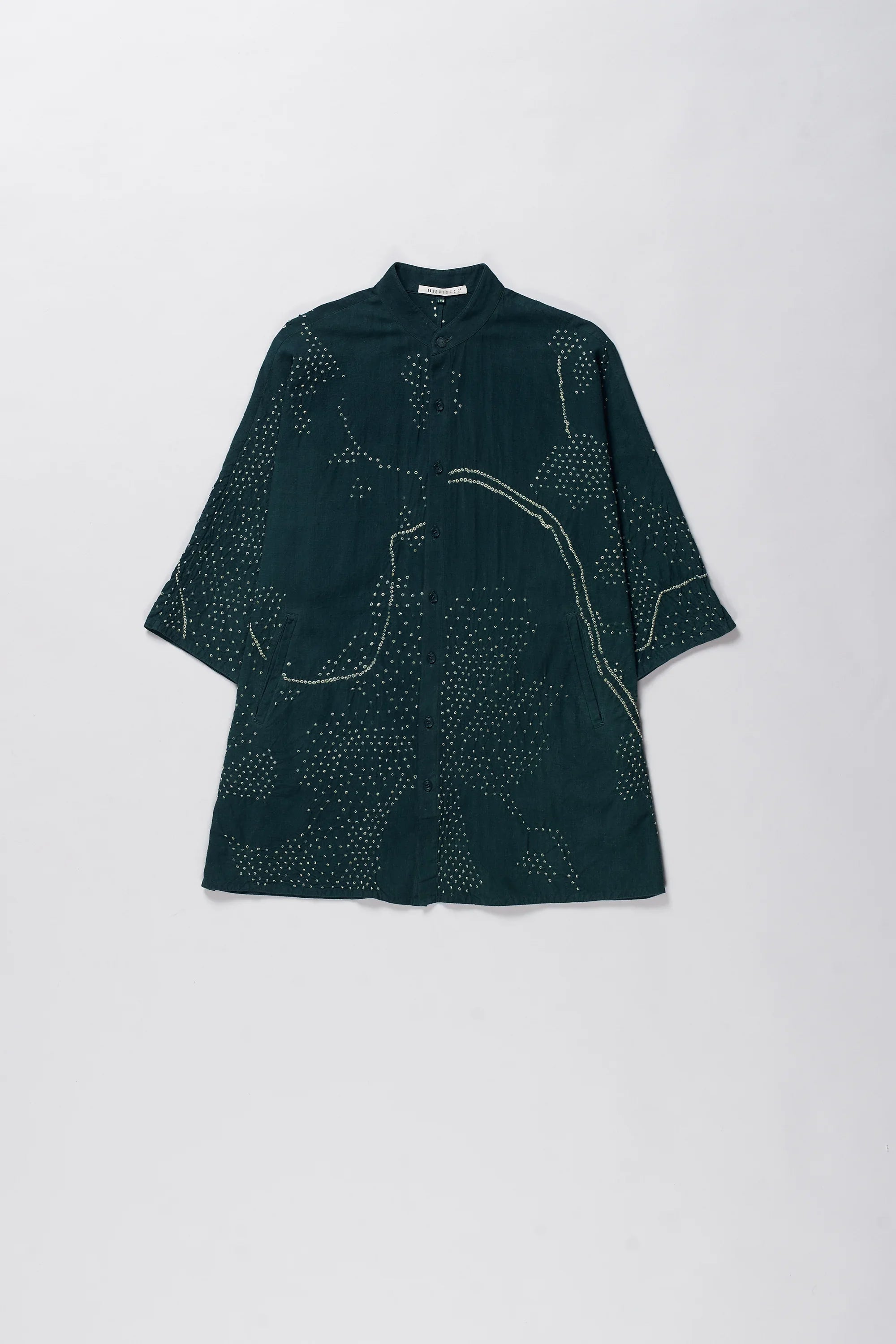 Kimono Sleeve Bottle Green Shirt