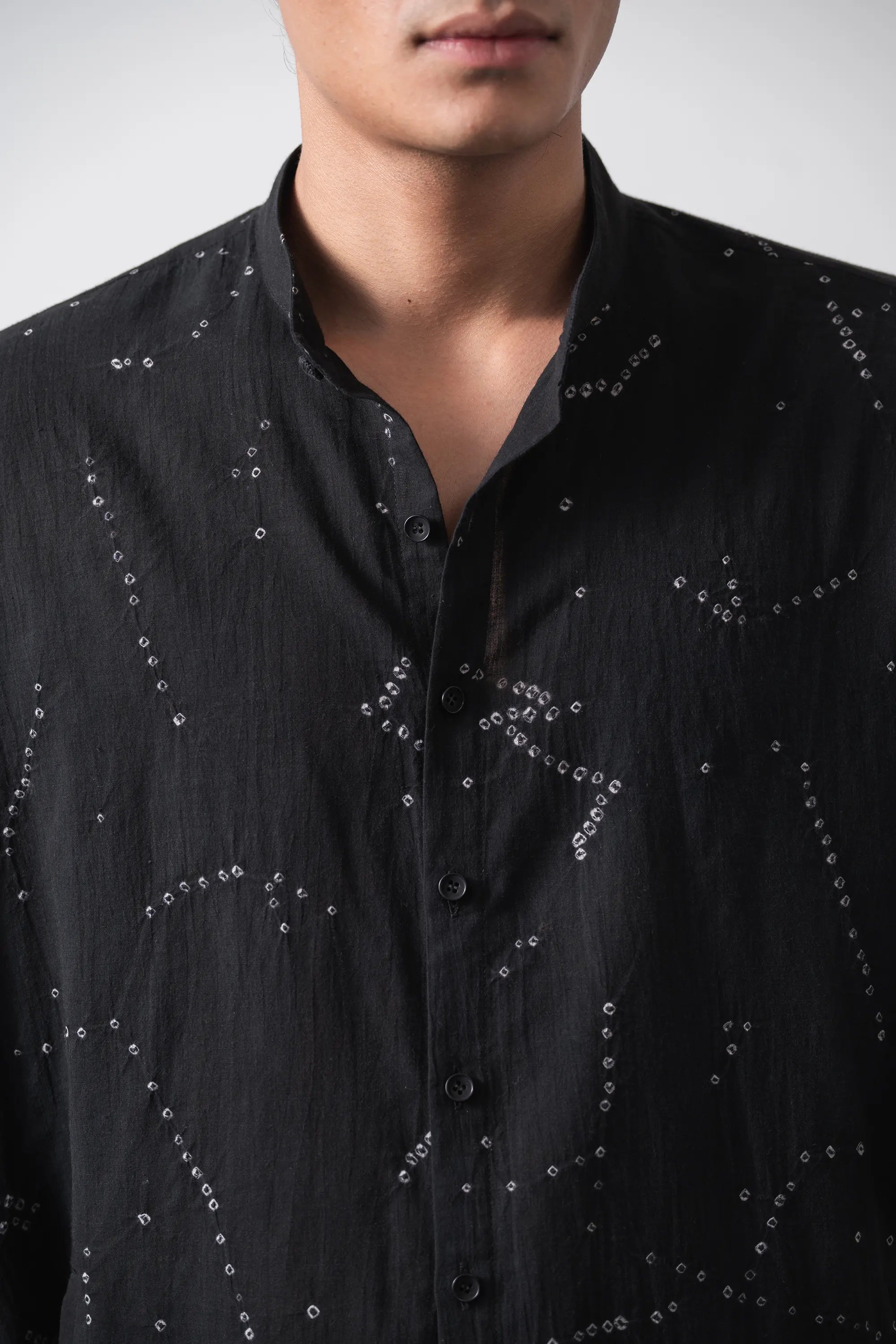 Black Mcover Bandhani Shirt