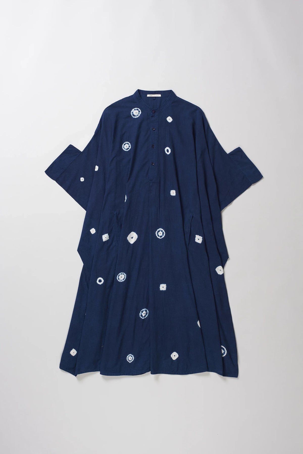 Shibori Drape Dress In Indigo