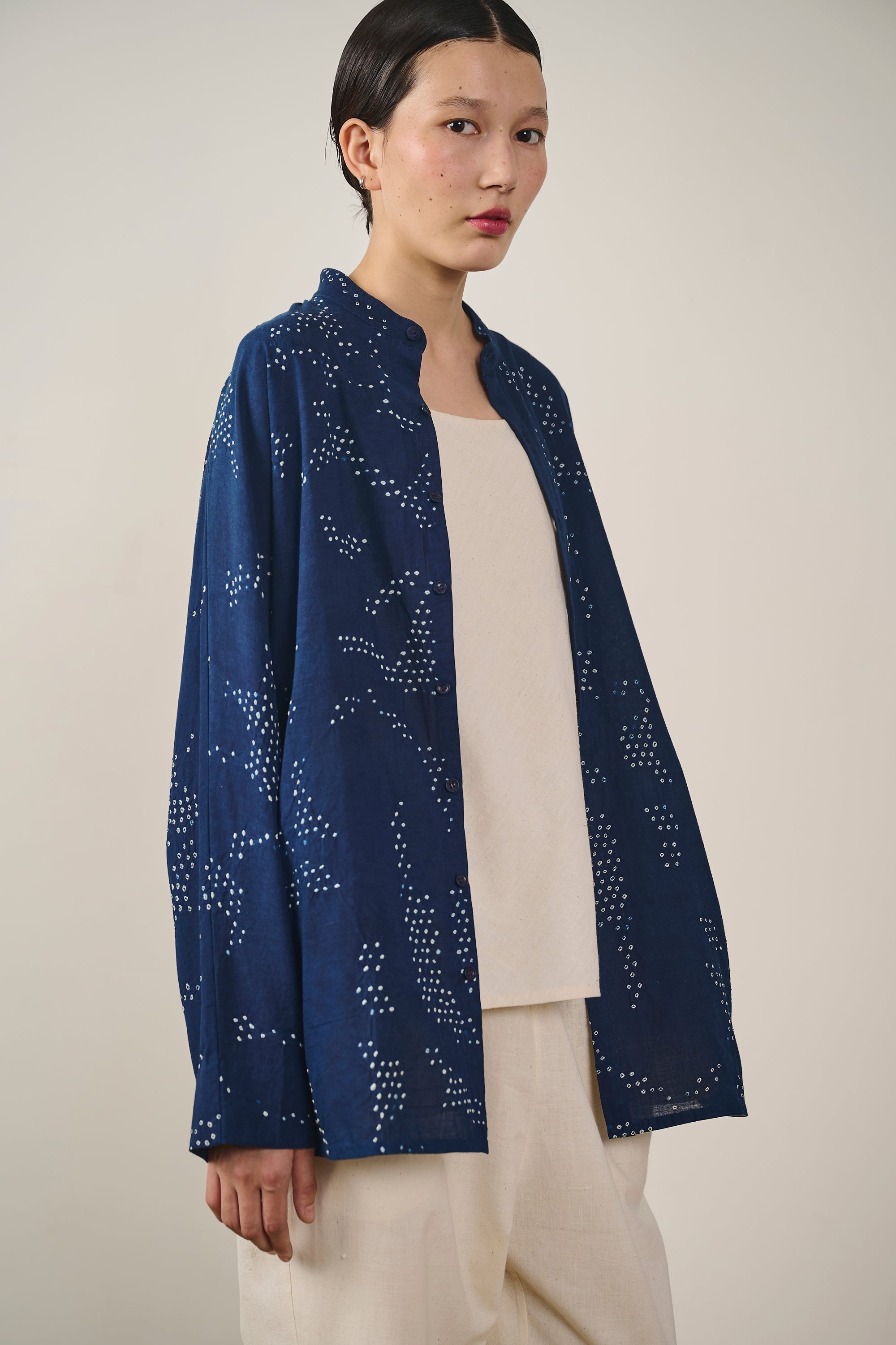 Indigo Bandhani Shirt