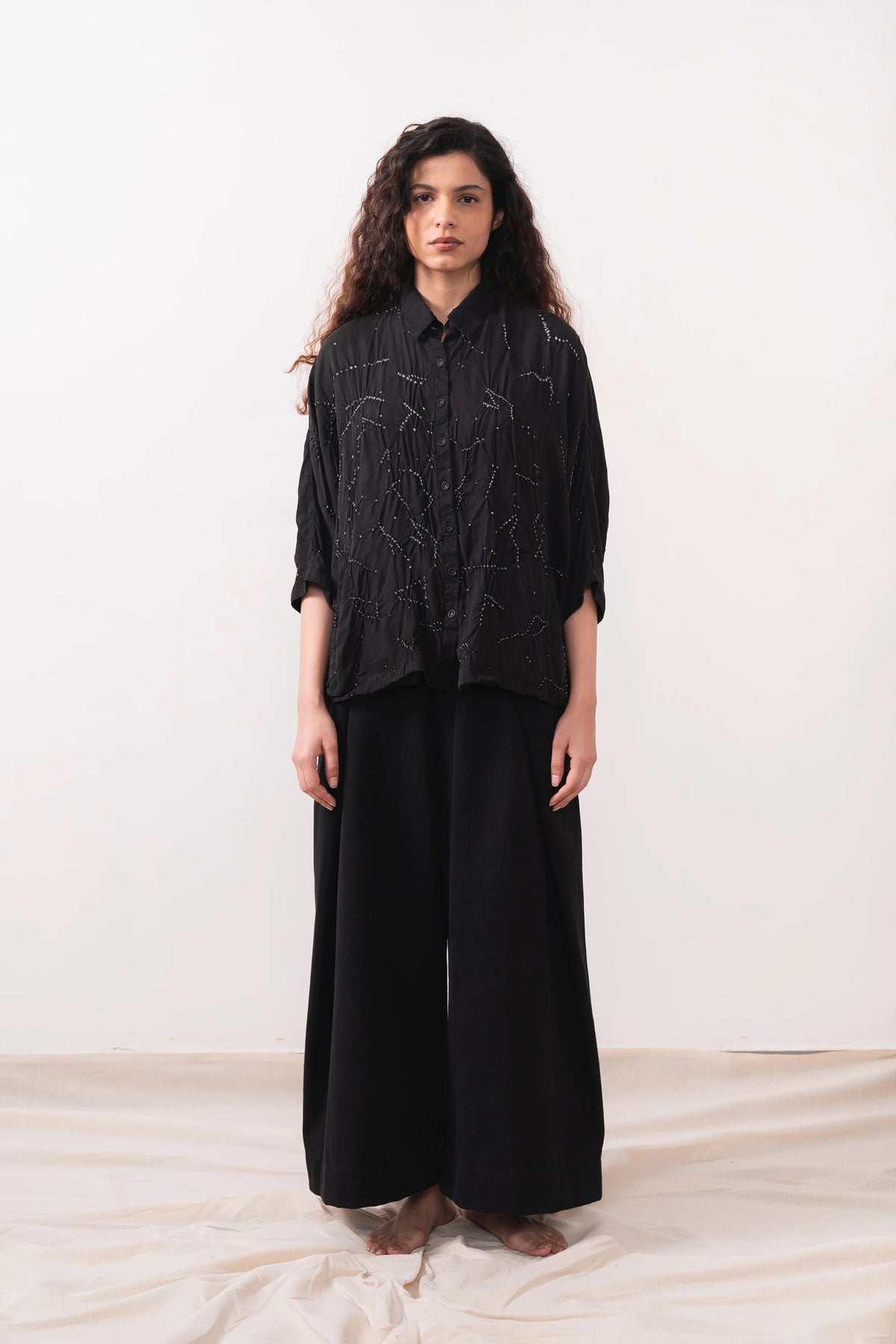 Relaxed Womens Bandhani Shirt