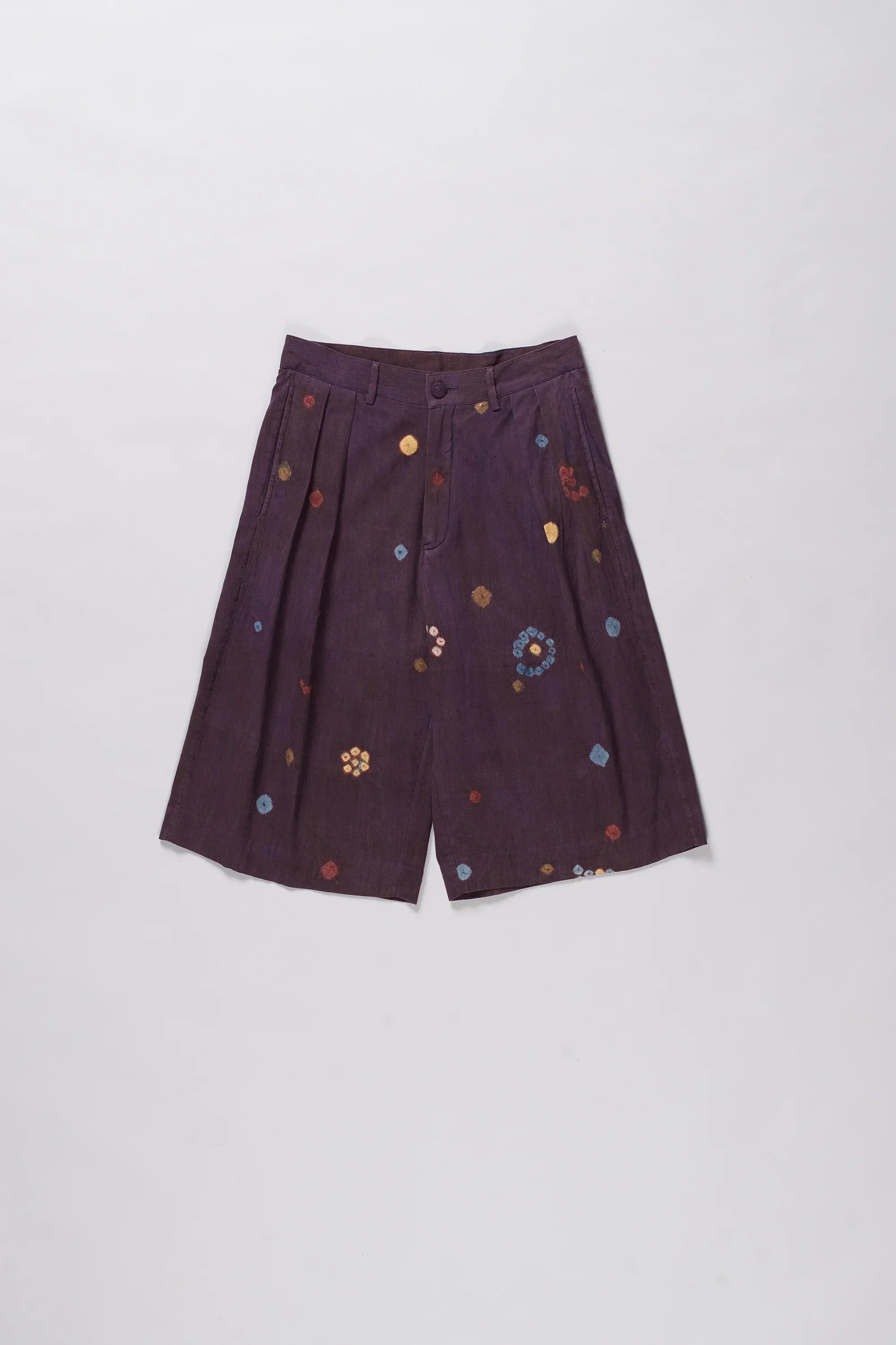 Pleated Shorts in Madder Violet