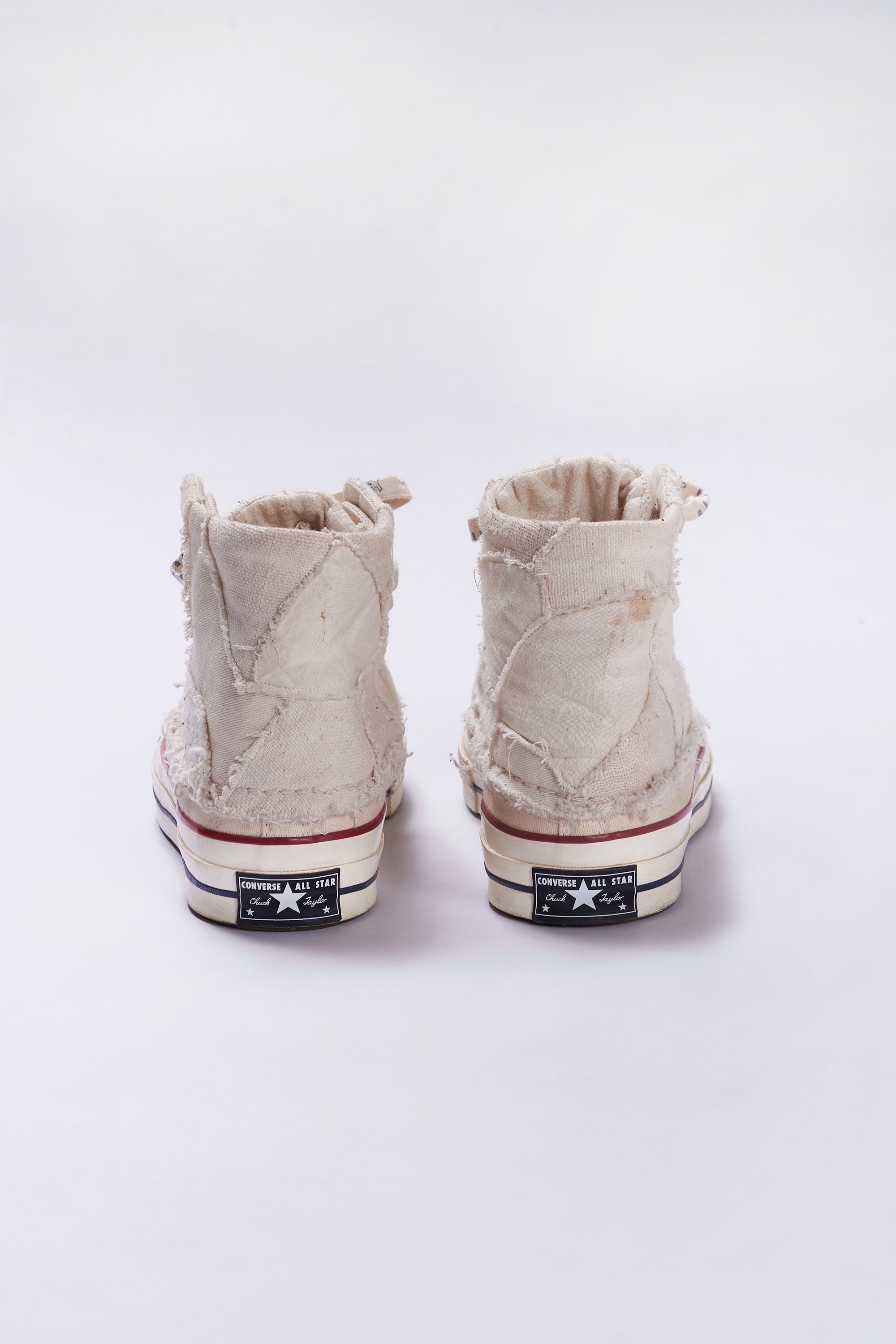 Ecru One of A Kind Handmade Converse Shoes