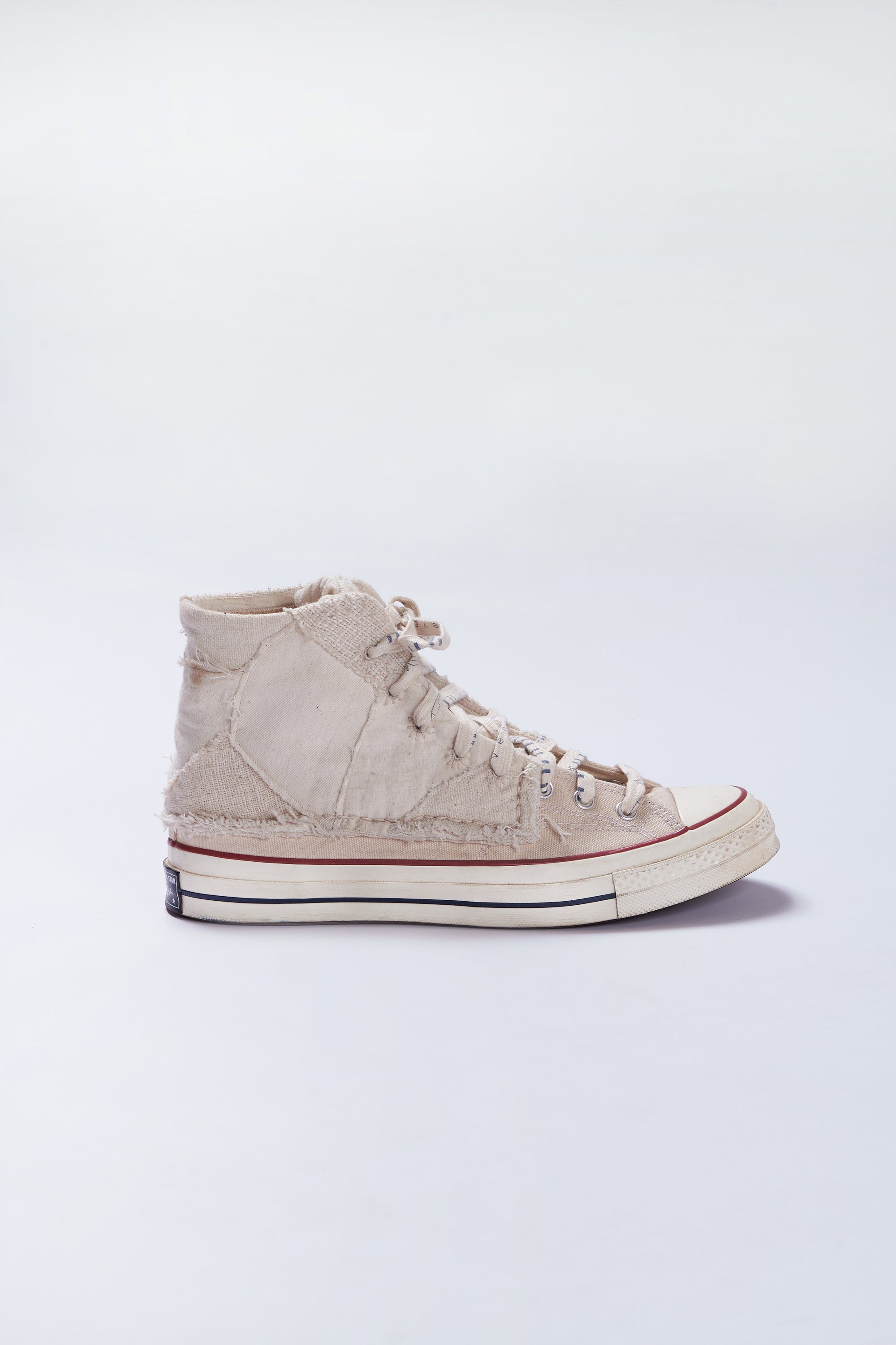ECRU ONE OF A KIND HANDMADE CONVERSE SHOES