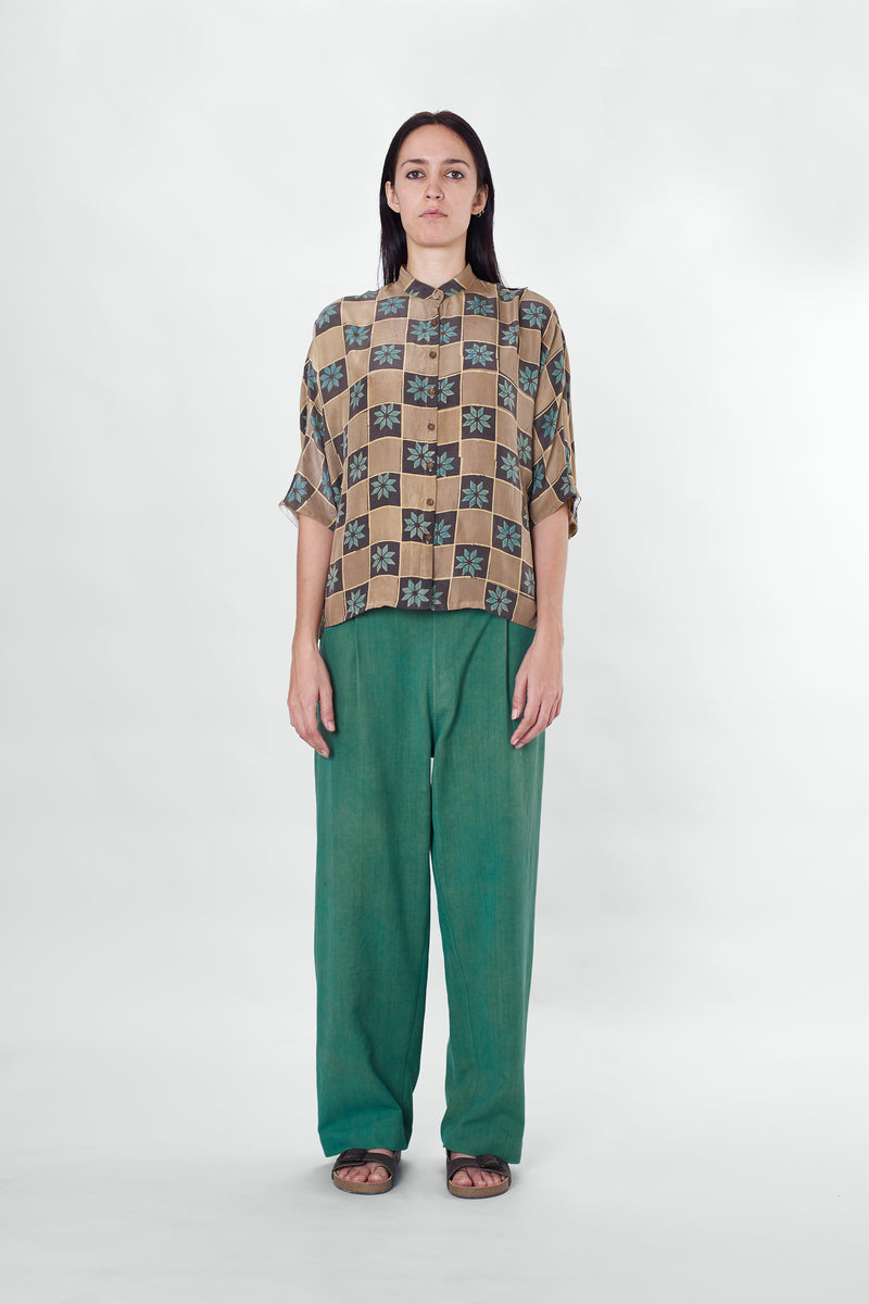 HAND WOVEN PLEATED TROUSERS