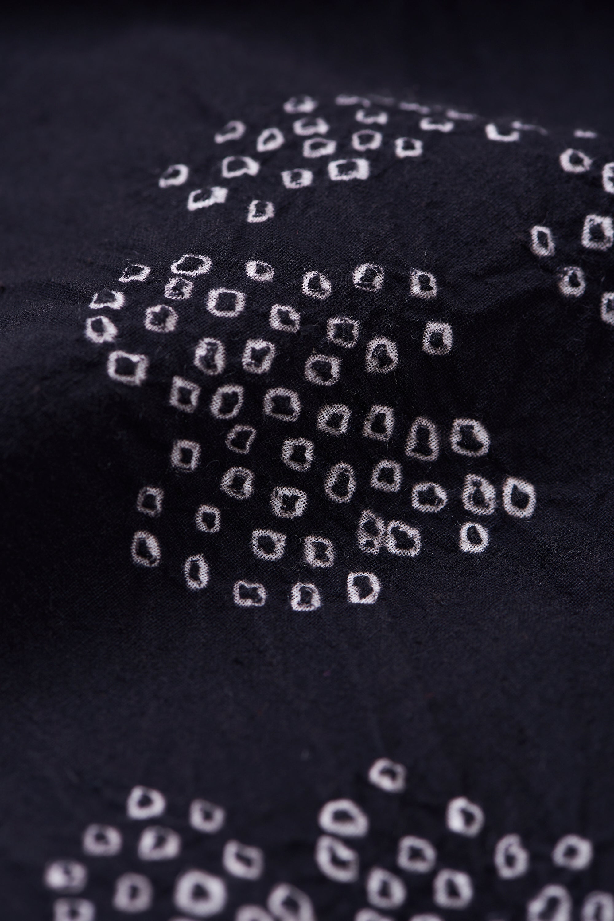 BLACK FINE COTTON BANDHANI SHIRT