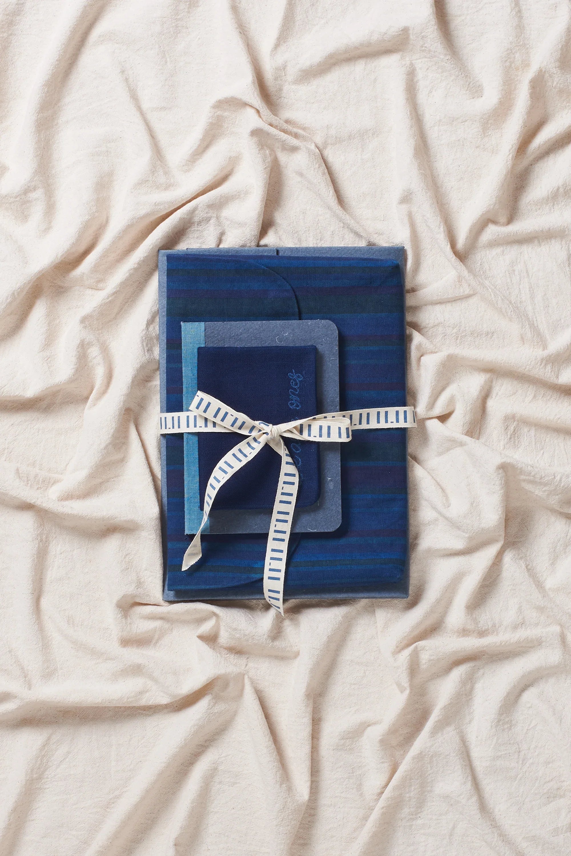 Medium indigo Screen Printed Stationery Bundle