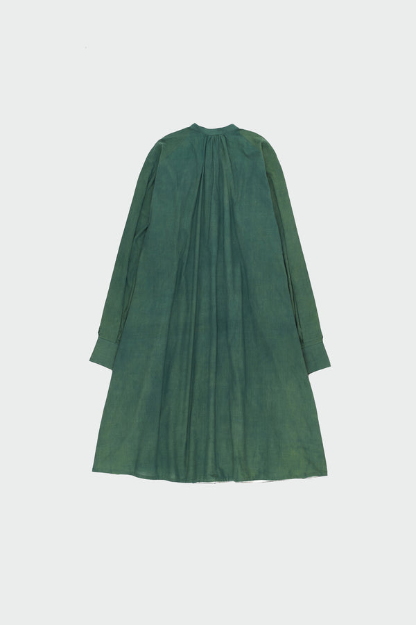 OLIVE GREEN FINE COTTON DRESS