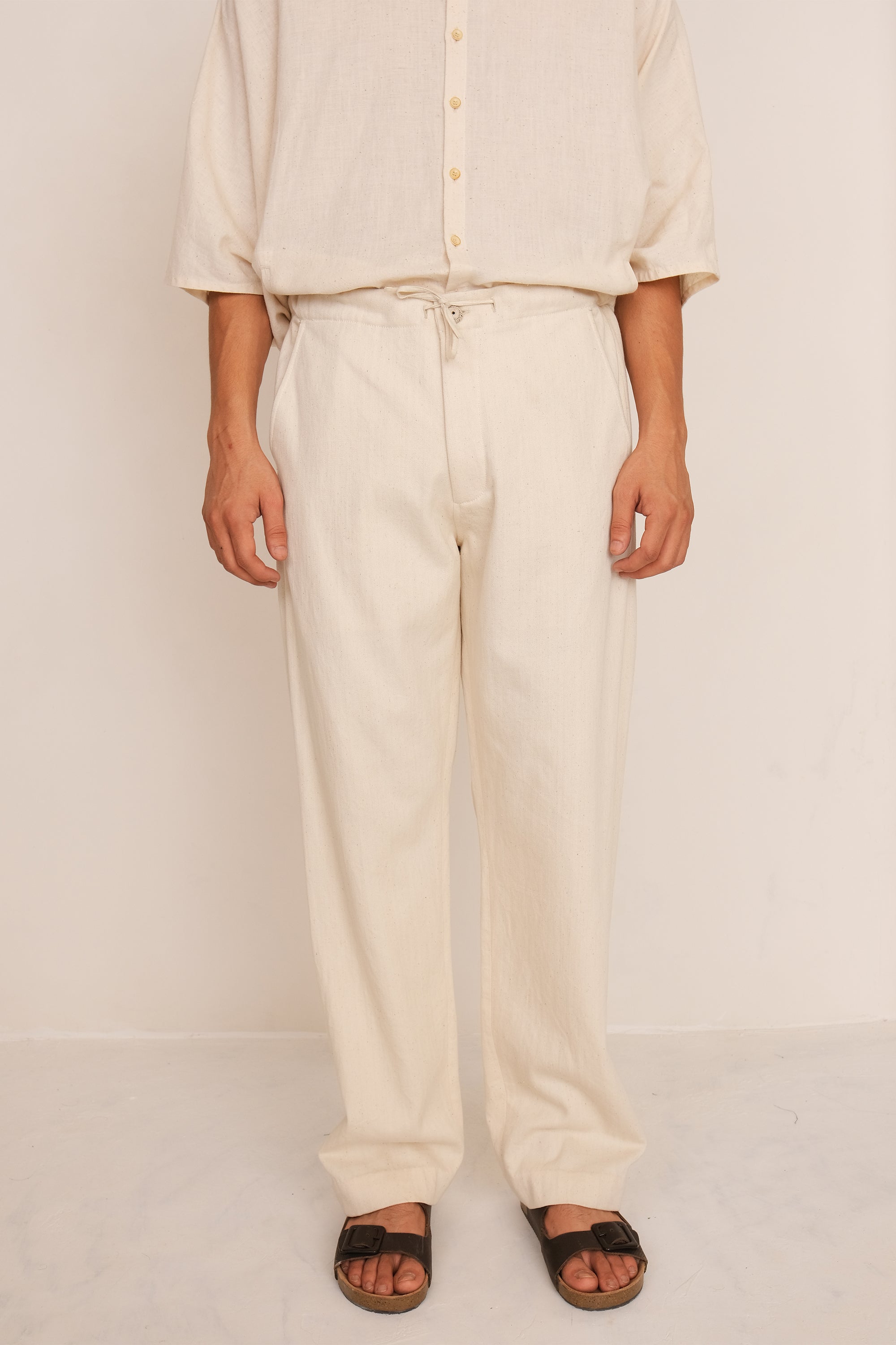 Off-White Drawstring Denim Trousers